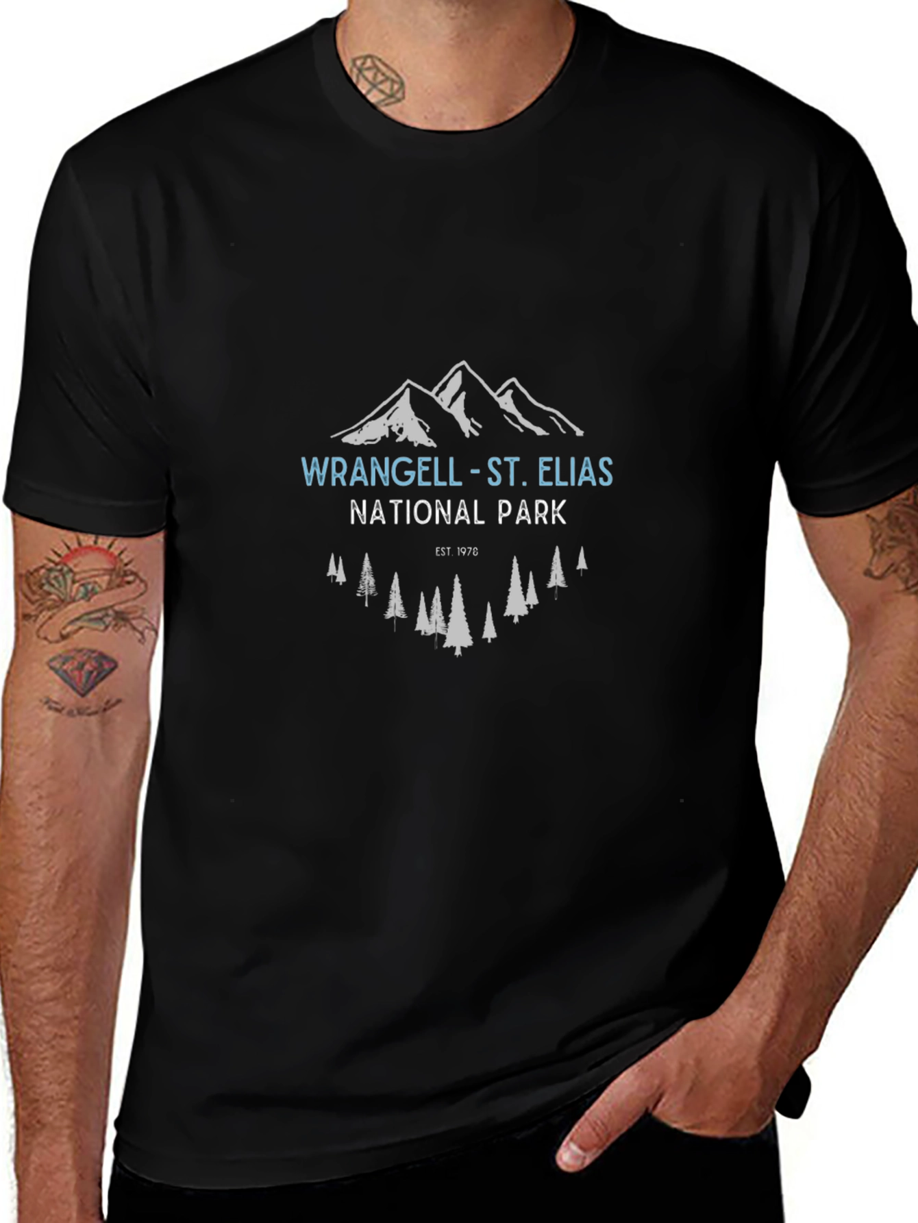 Wrangell-St. Elias National Park Black T-Shirt