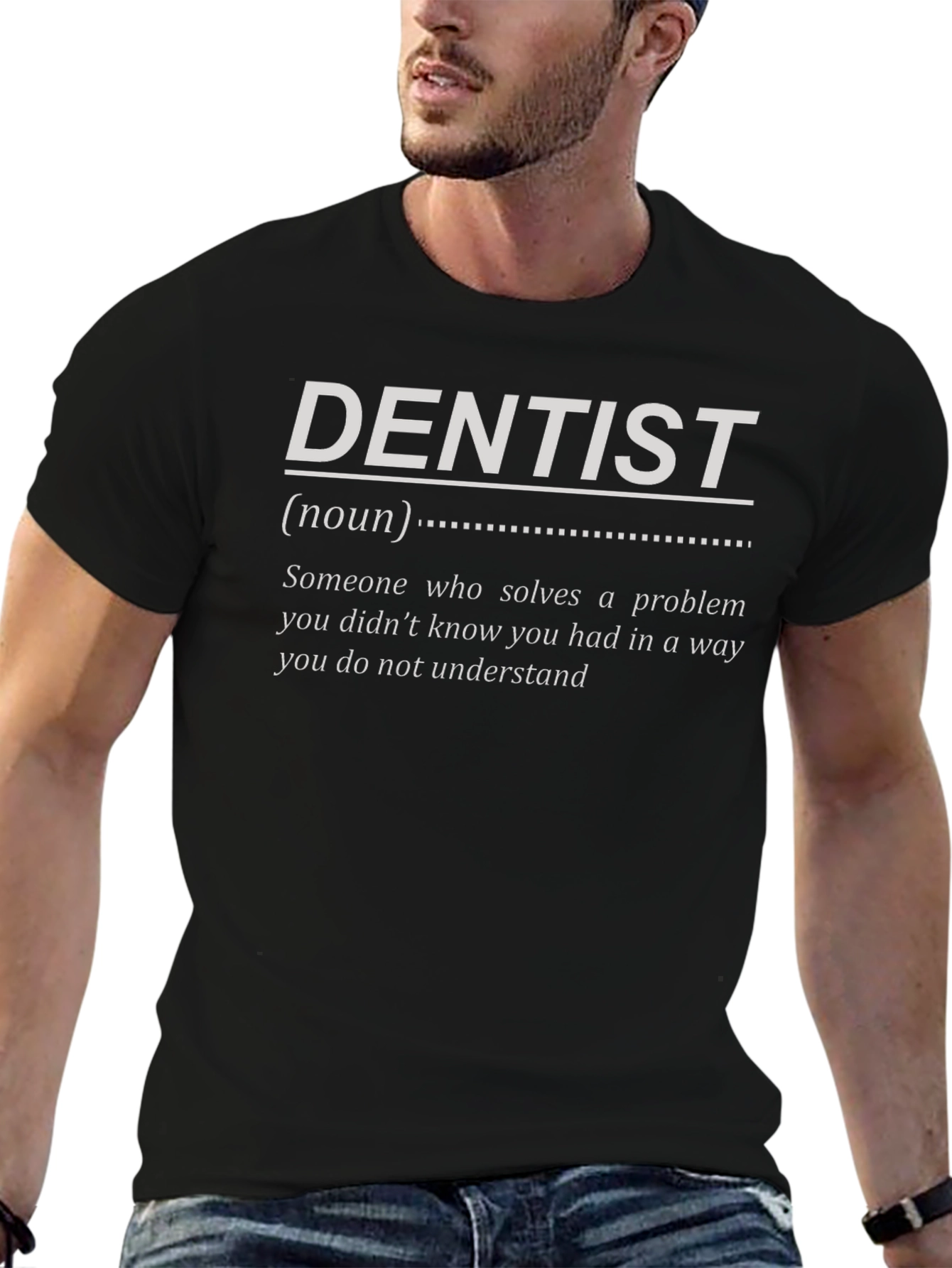 Funny Dentist Definition Black T-Shirt