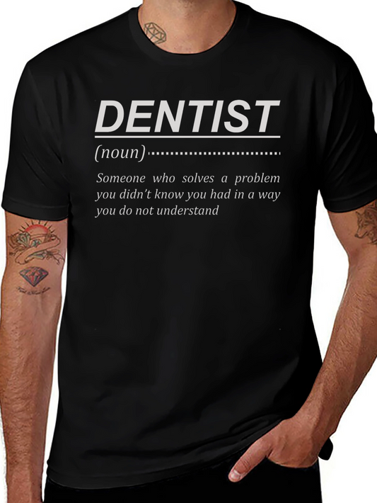 Funny Dentist Definition Black T-Shirt