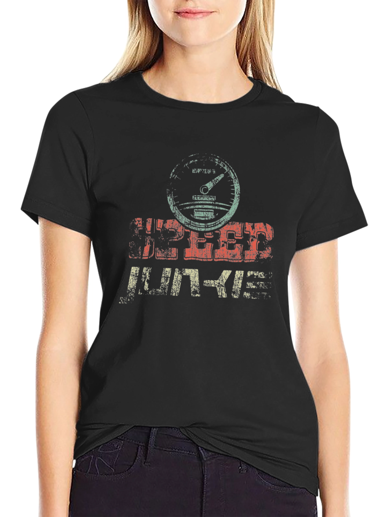 Speed Junkie Graphic T-Shirt - Distressed Design