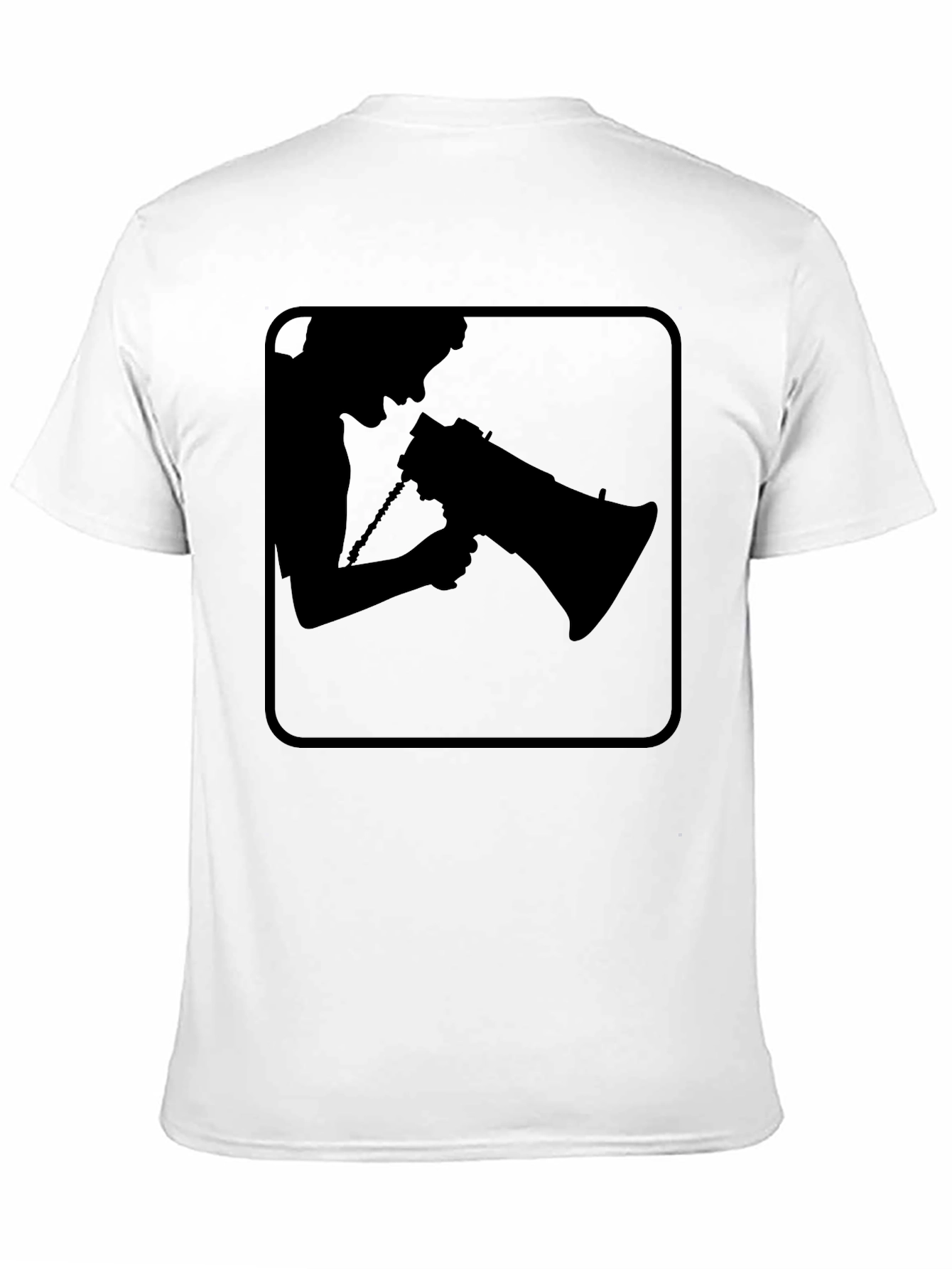 Silhouette Megaphone T-Shirt - Black