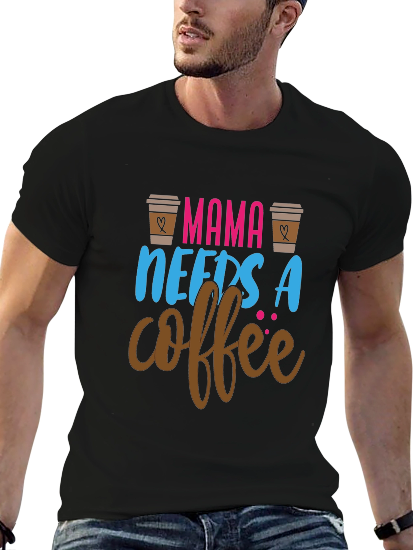 Mama Needs Coffee Graphic Tee - Black Unisex T-Shirt