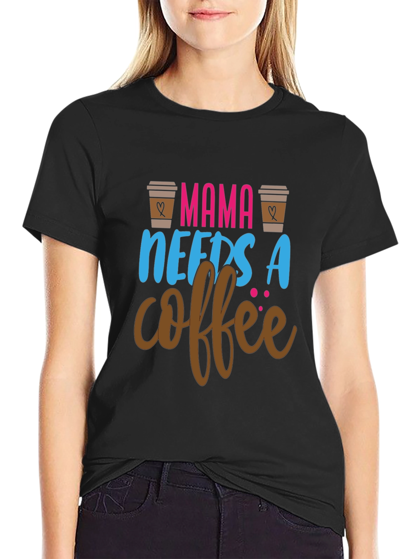 Mama Needs Coffee Graphic Tee - Black Unisex T-Shirt
