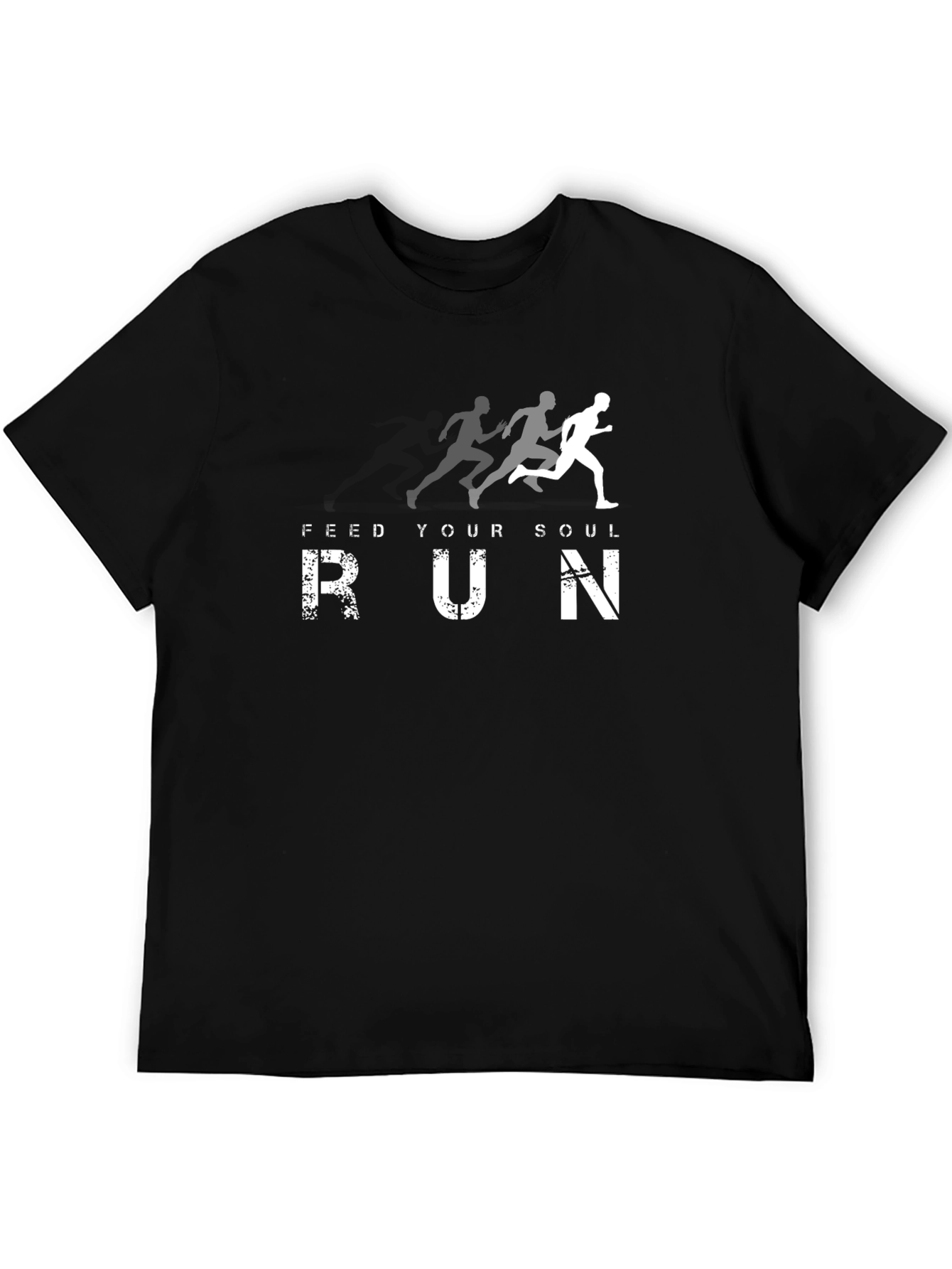 Feed Your Soul Run Black Graphic T-Shirt