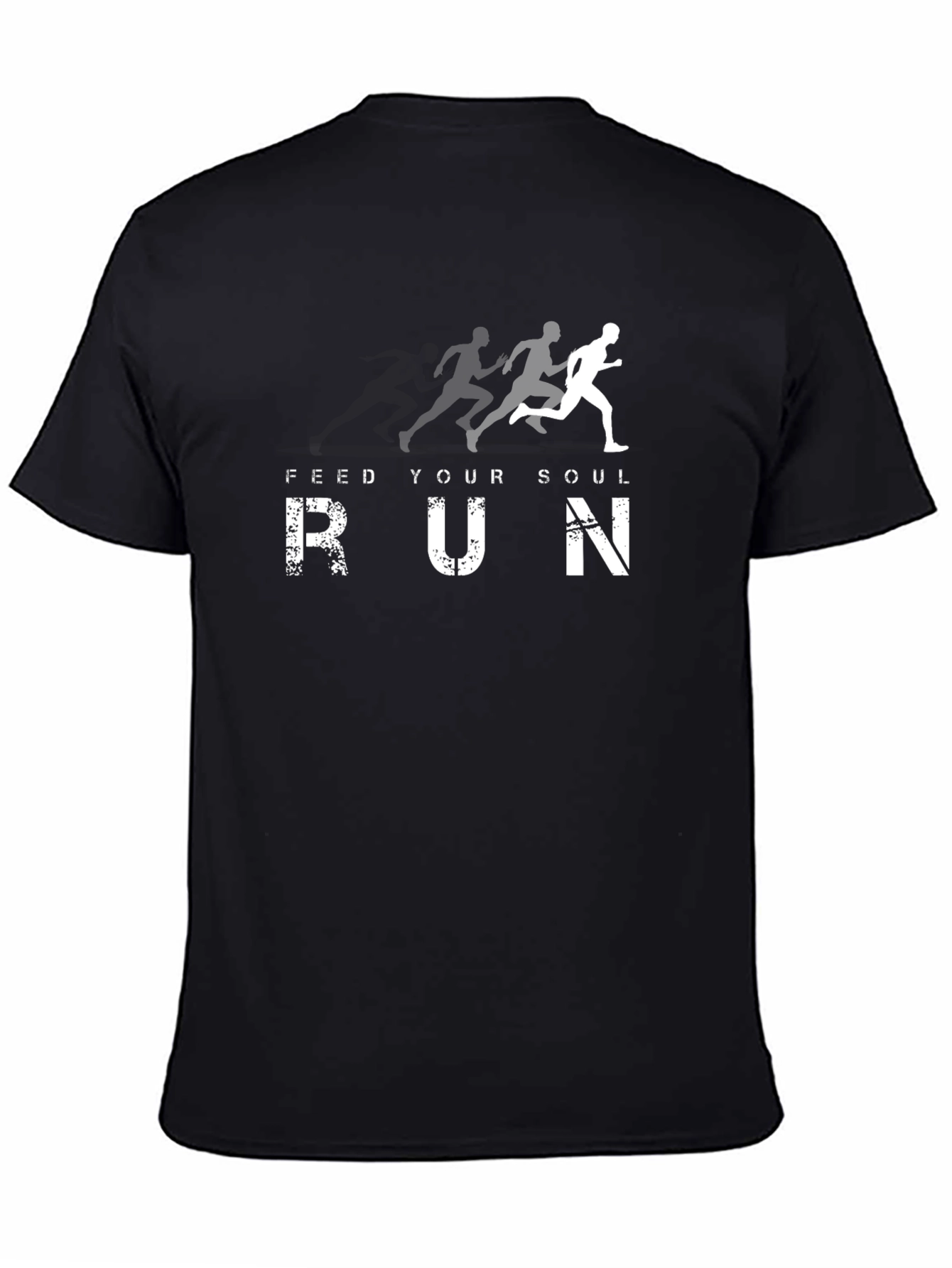 Feed Your Soul Run Black Graphic T-Shirt