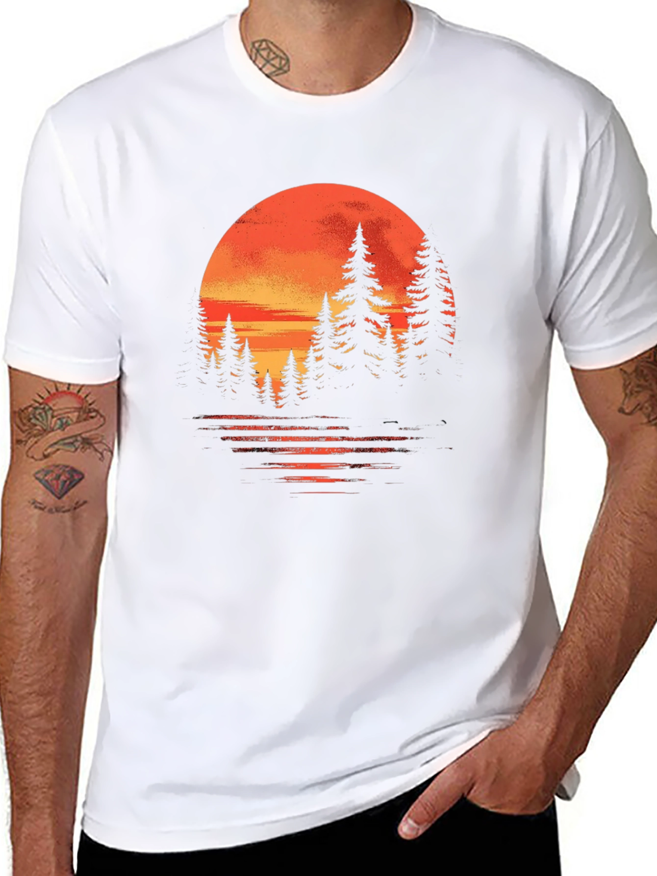 Sunset Forest Graphic Tee