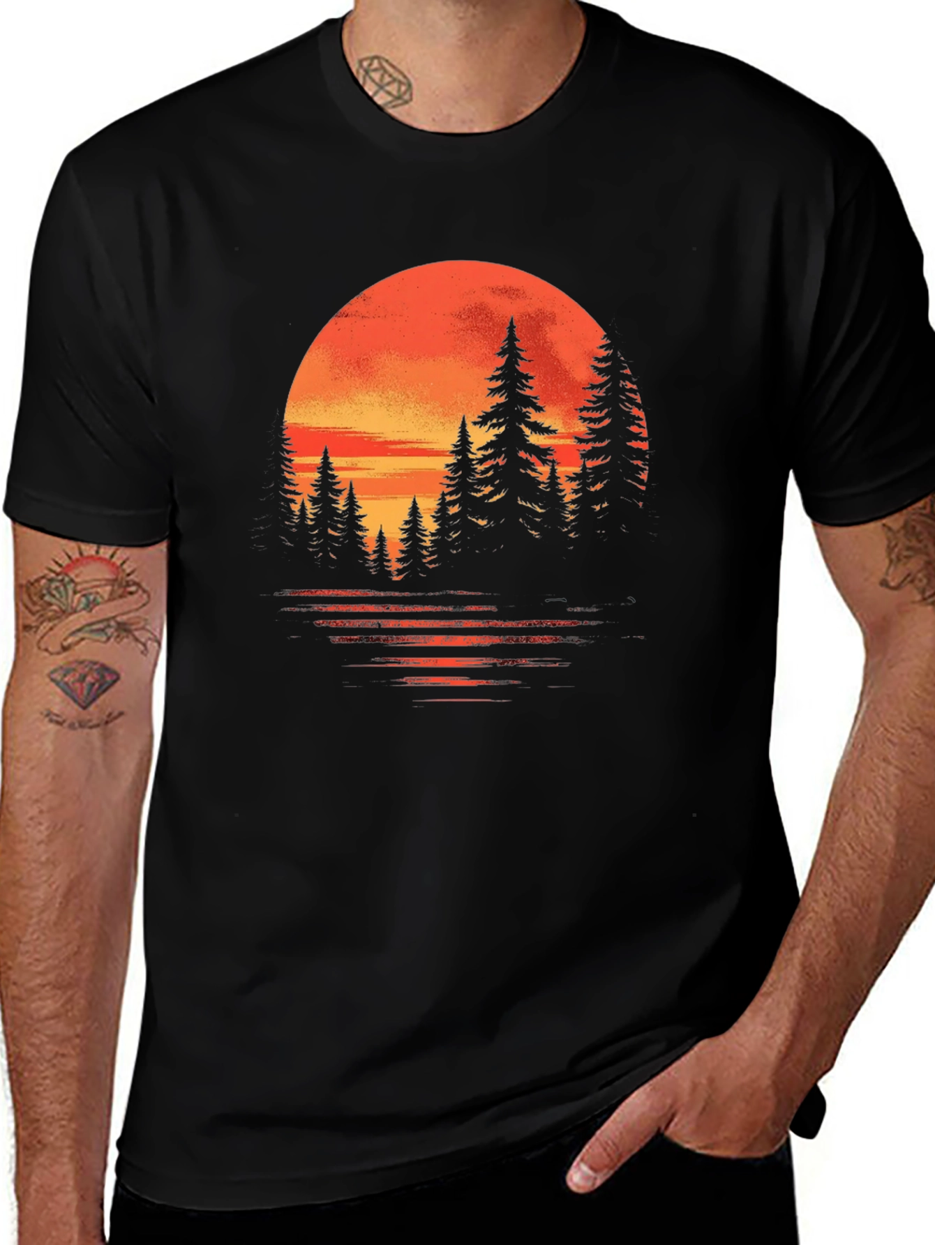 Sunset Forest Graphic Tee