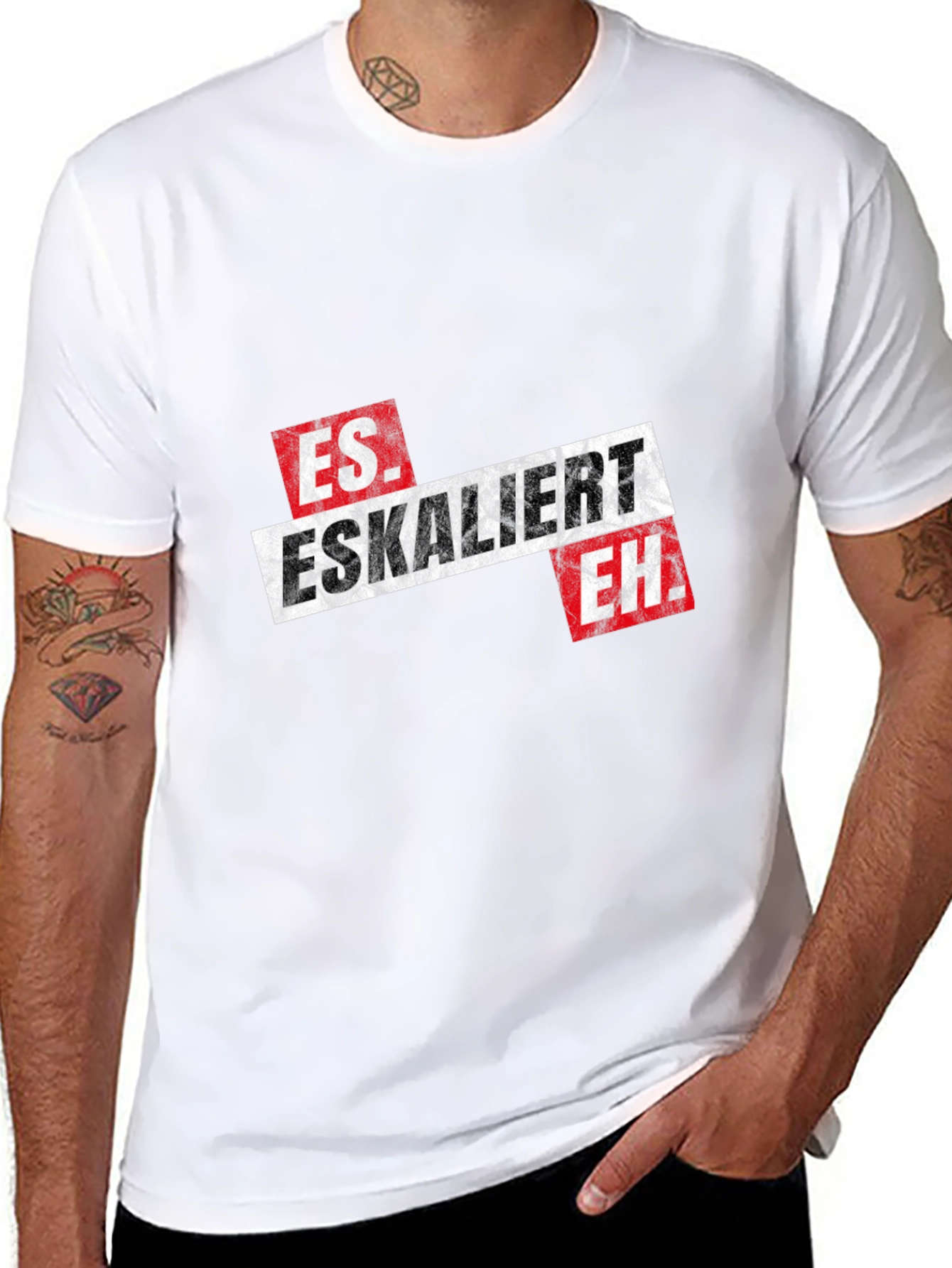 Es Eskaliert Eh Black Graphic Tee