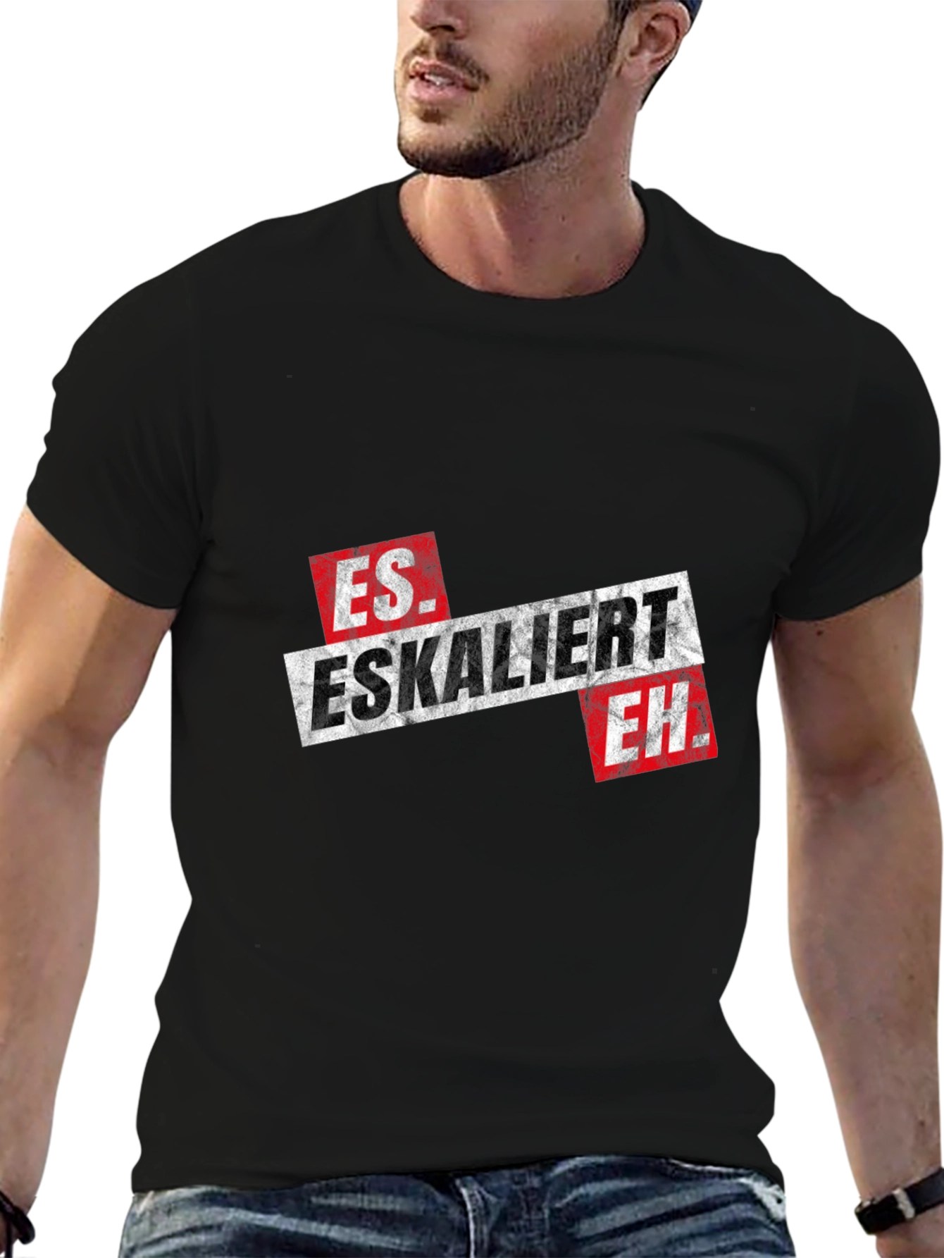 Es Eskaliert Eh Black Graphic Tee