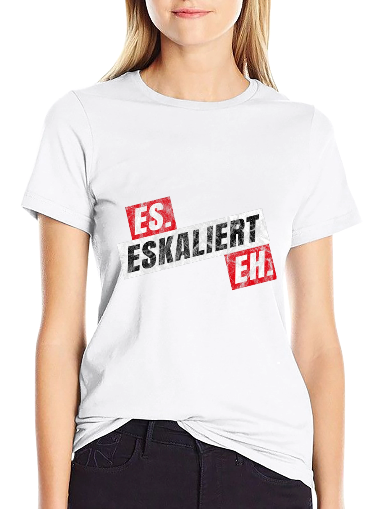 Es Eskaliert Eh Black Graphic Tee