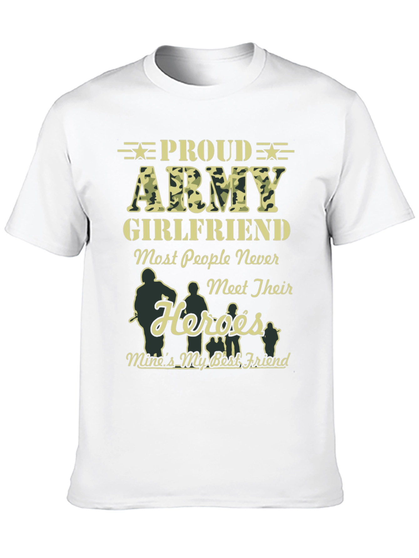 Proud Army Girlfriend Graphic T-Shirt