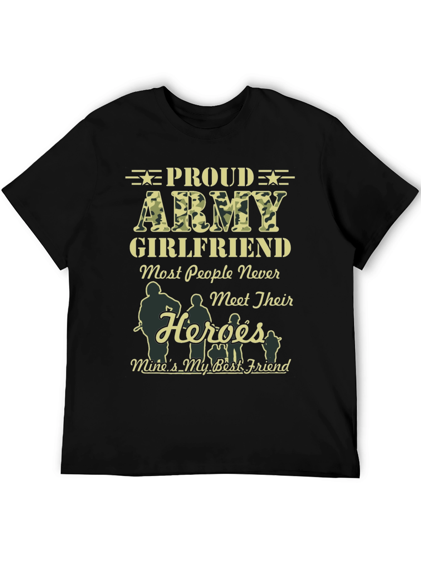 Proud Army Girlfriend Graphic T-Shirt