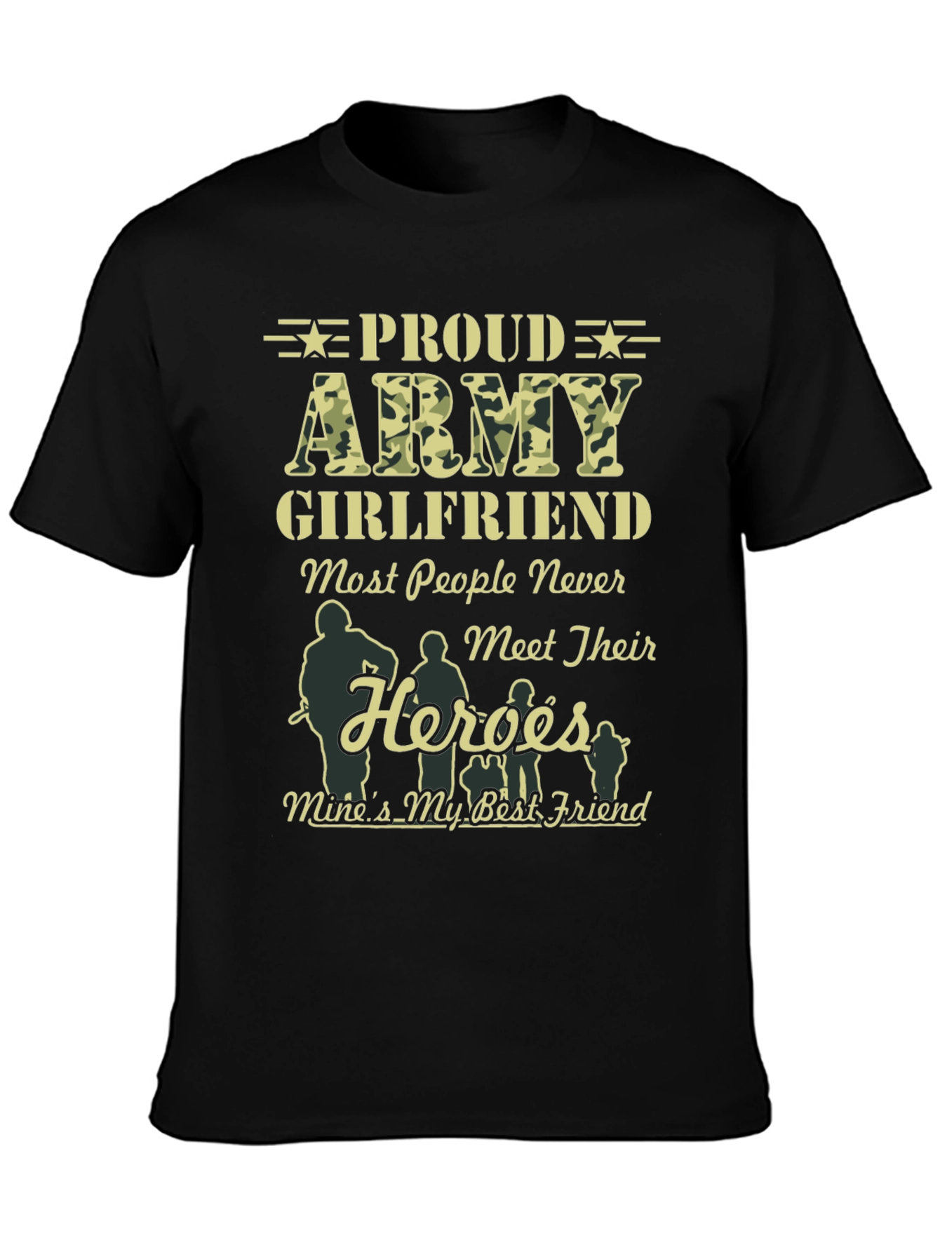 Proud Army Girlfriend Graphic T-Shirt