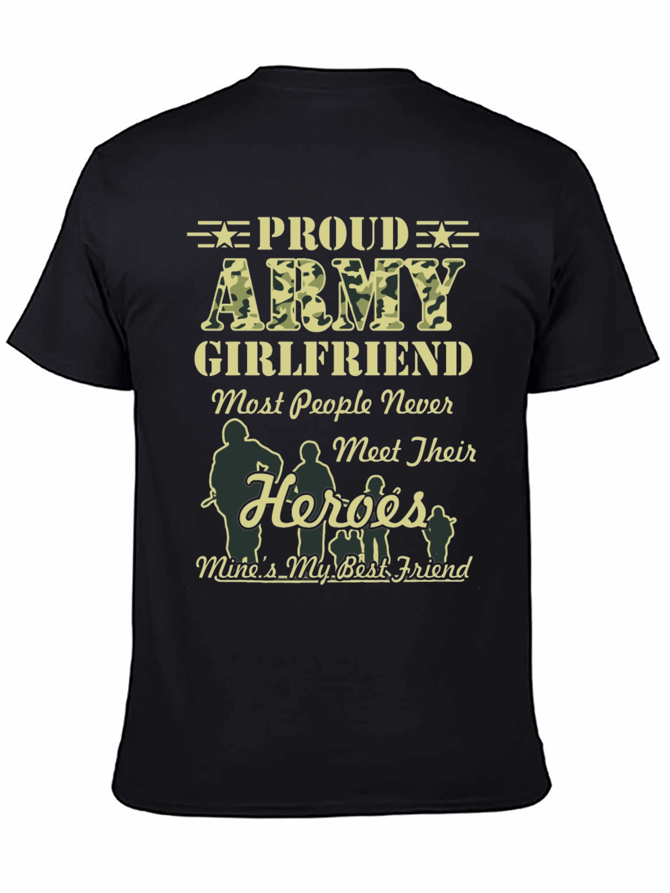Proud Army Girlfriend Graphic T-Shirt