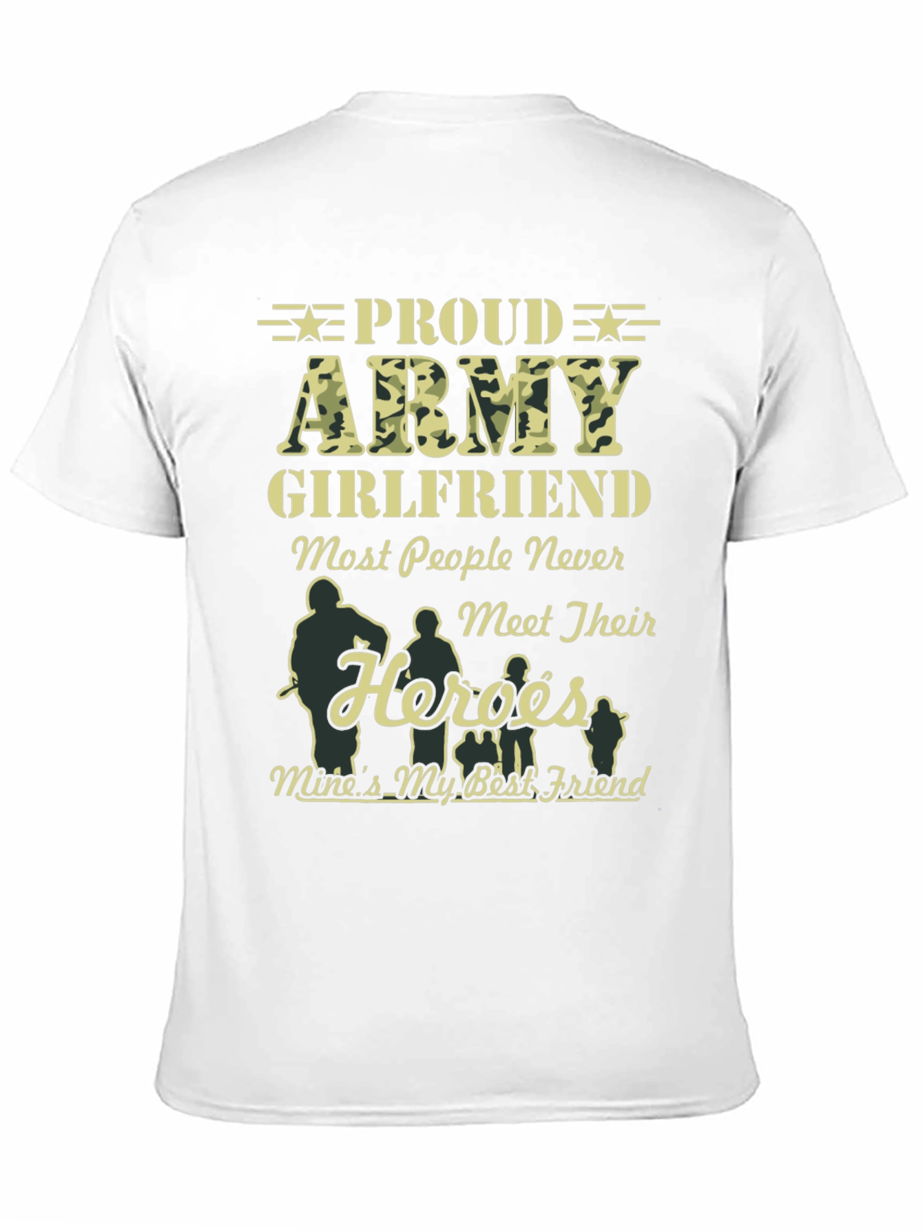 Proud Army Girlfriend Graphic T-Shirt