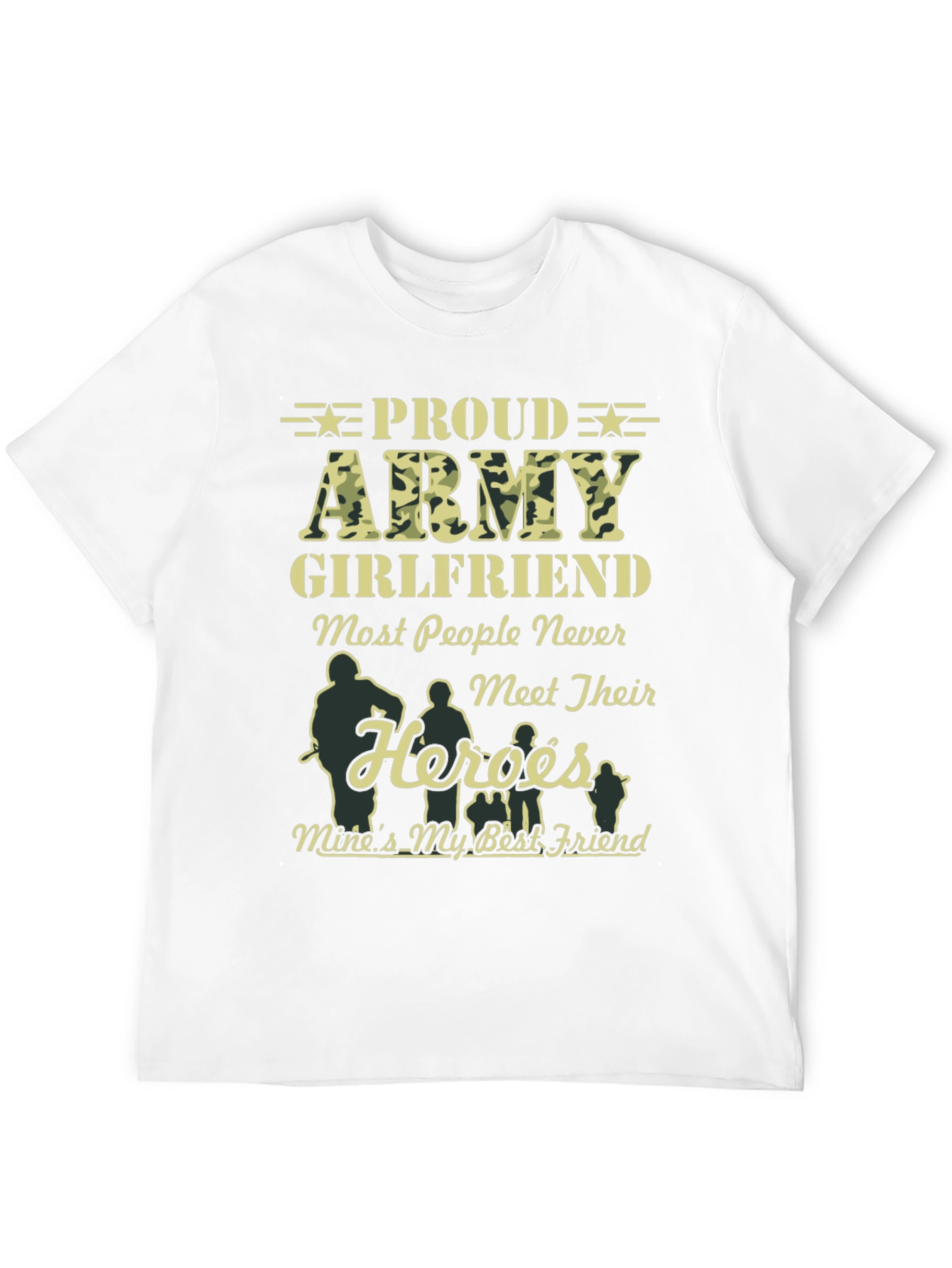 Proud Army Girlfriend Graphic T-Shirt