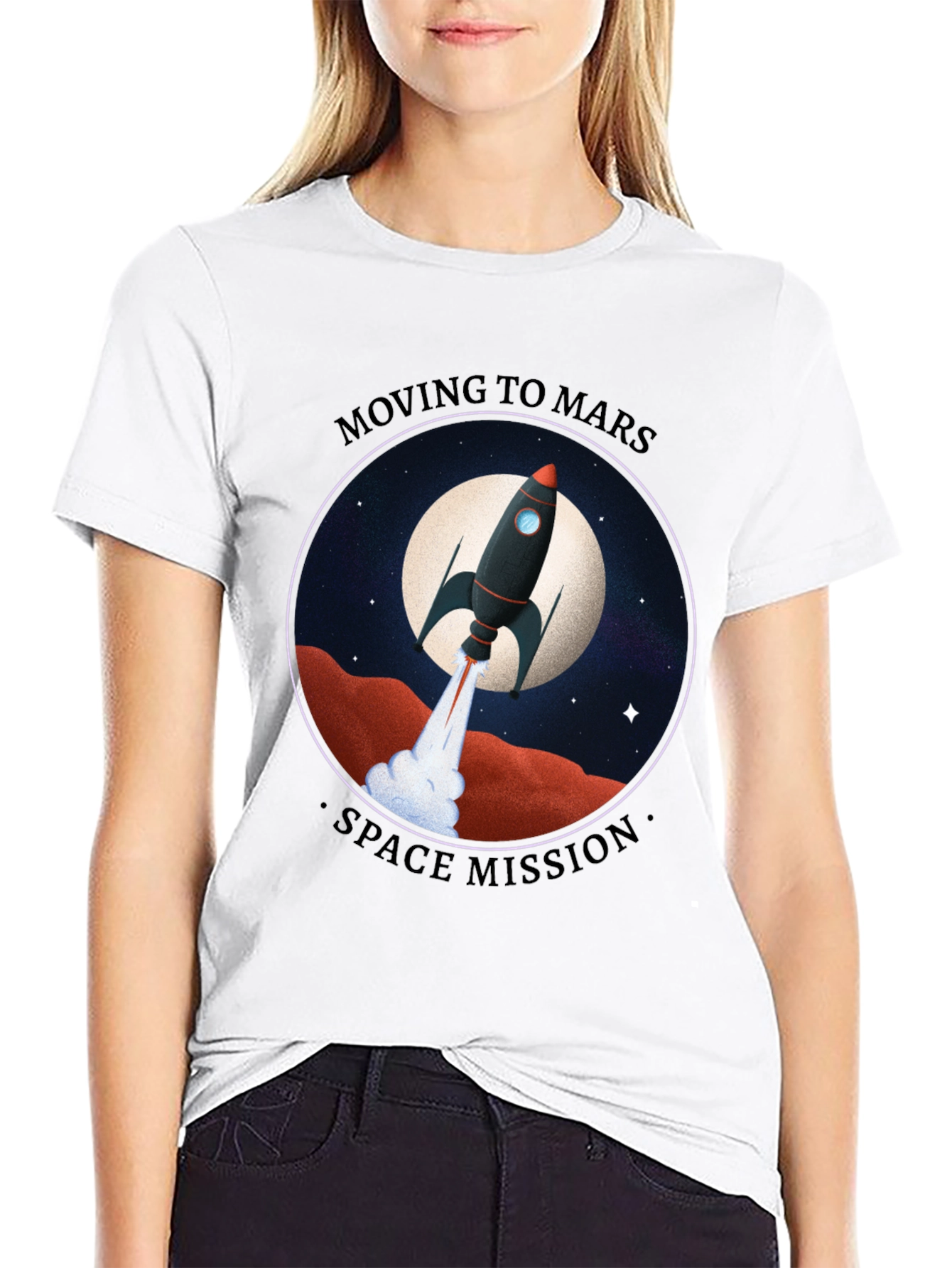 Moving to Mars Space Mission Graphic Tee