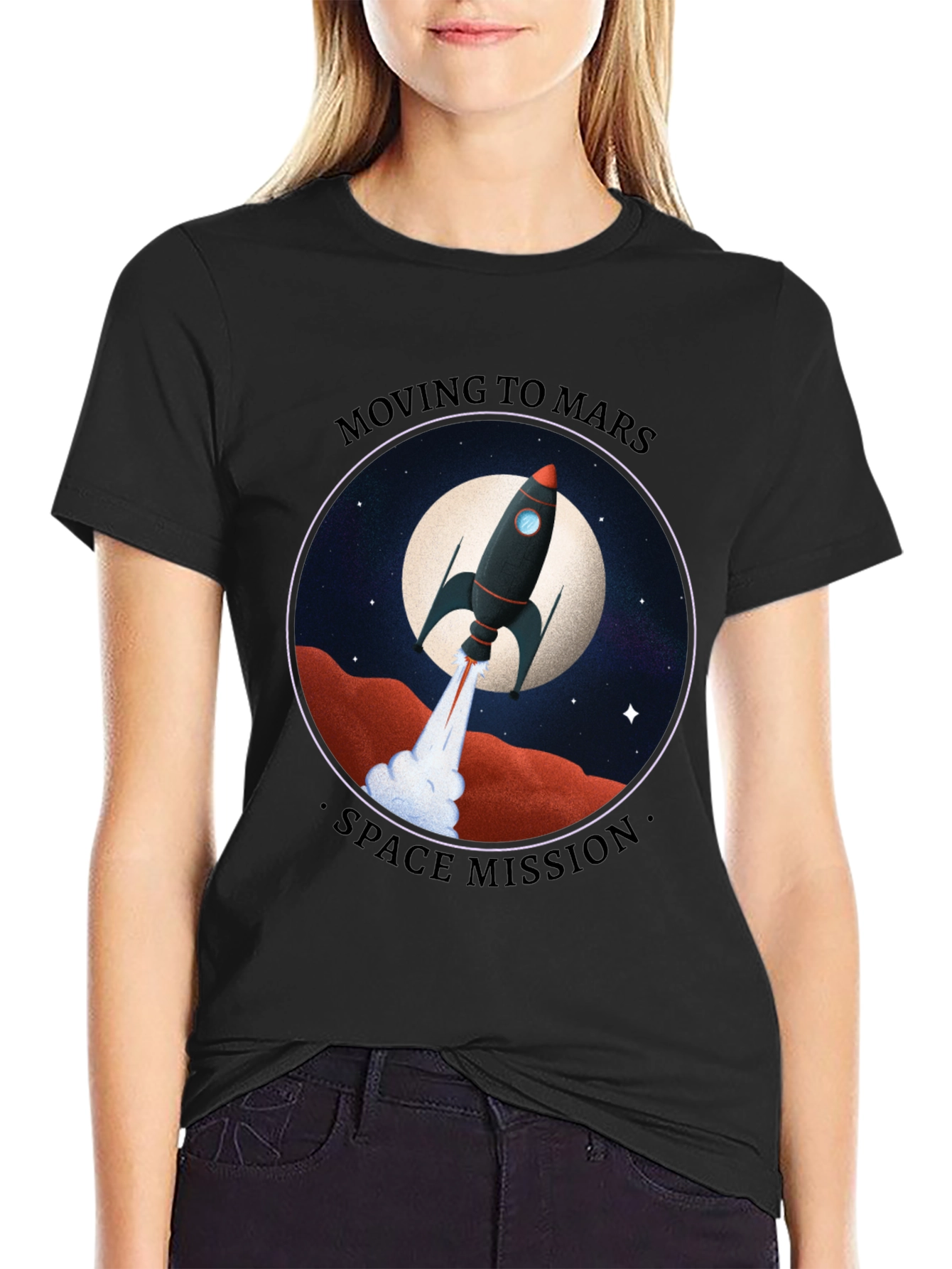 Moving to Mars Space Mission Graphic Tee