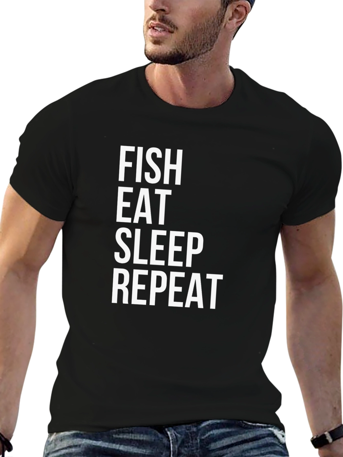 Fish Eat Sleep Repeat Funny Fishing T-Shirt
