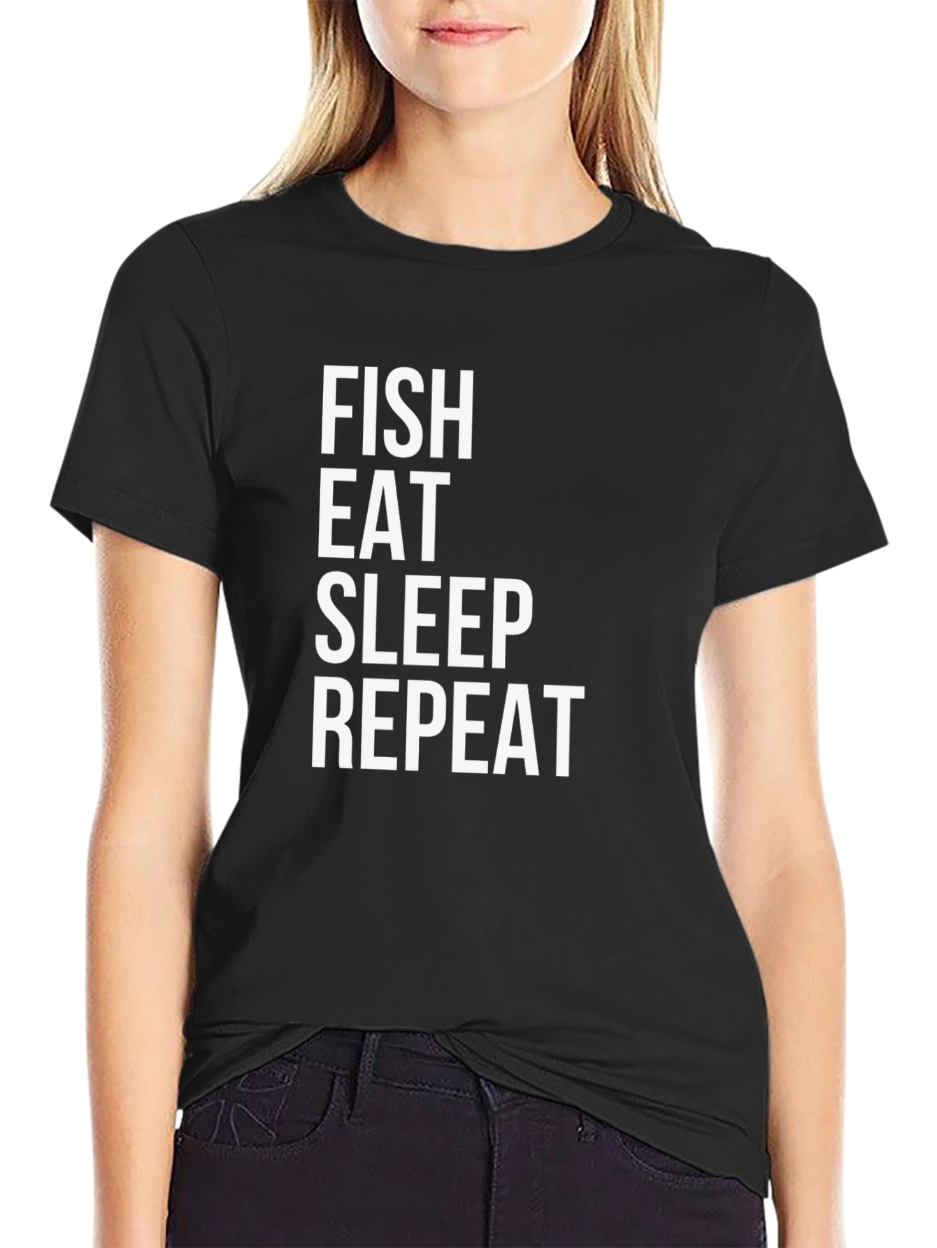 Fish Eat Sleep Repeat Funny Fishing T-Shirt