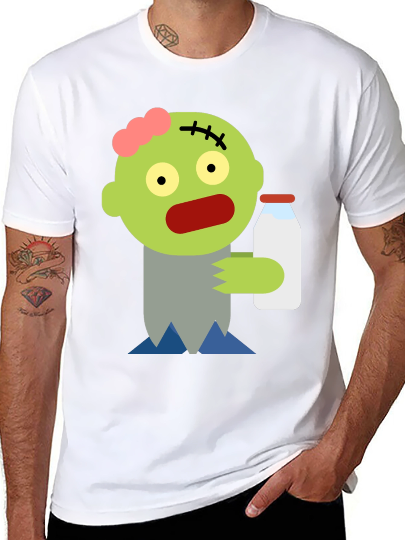 Zombie Milk T-Shirt - Spooky Fun!