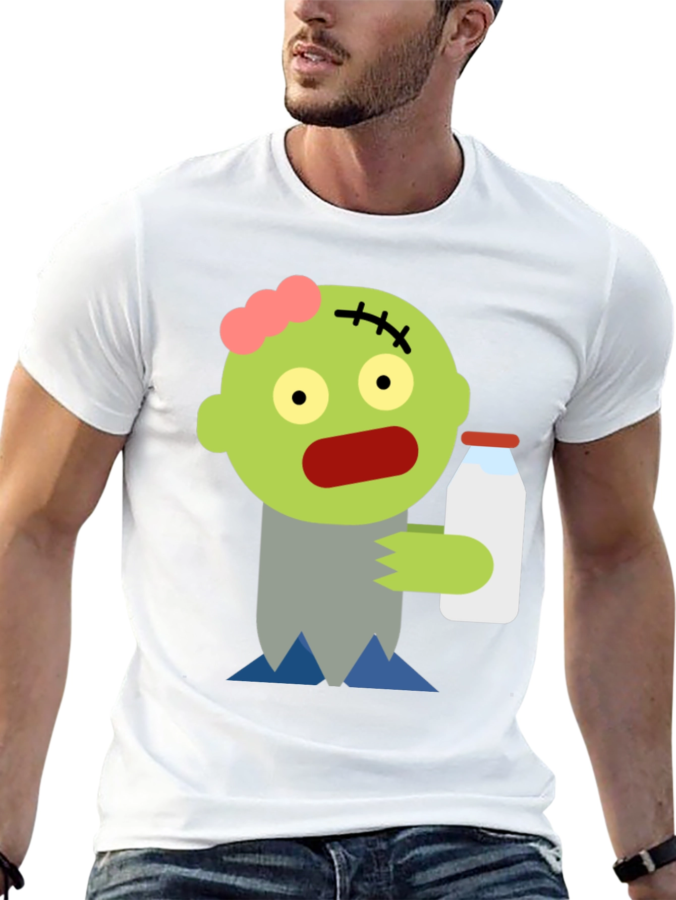 Zombie Milk T-Shirt - Spooky Fun!