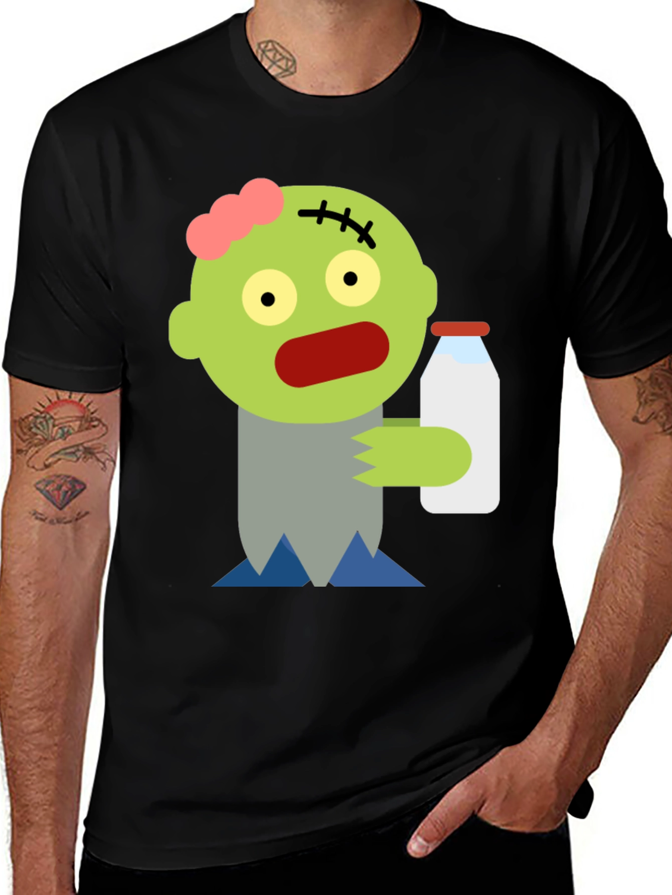 Zombie Milk T-Shirt - Spooky Fun!