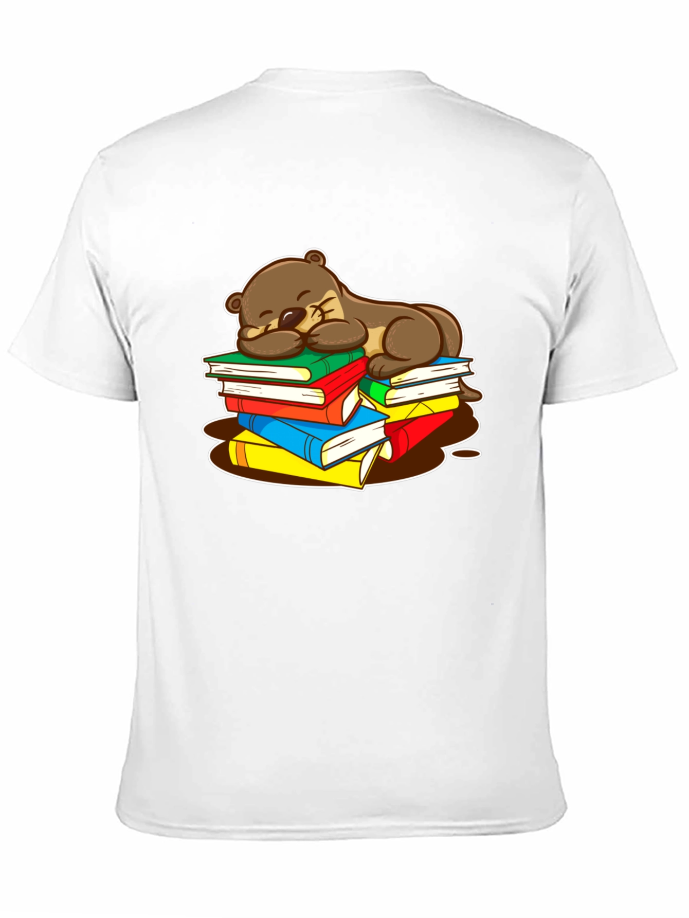 Otter Sleeping on Books T-Shirt