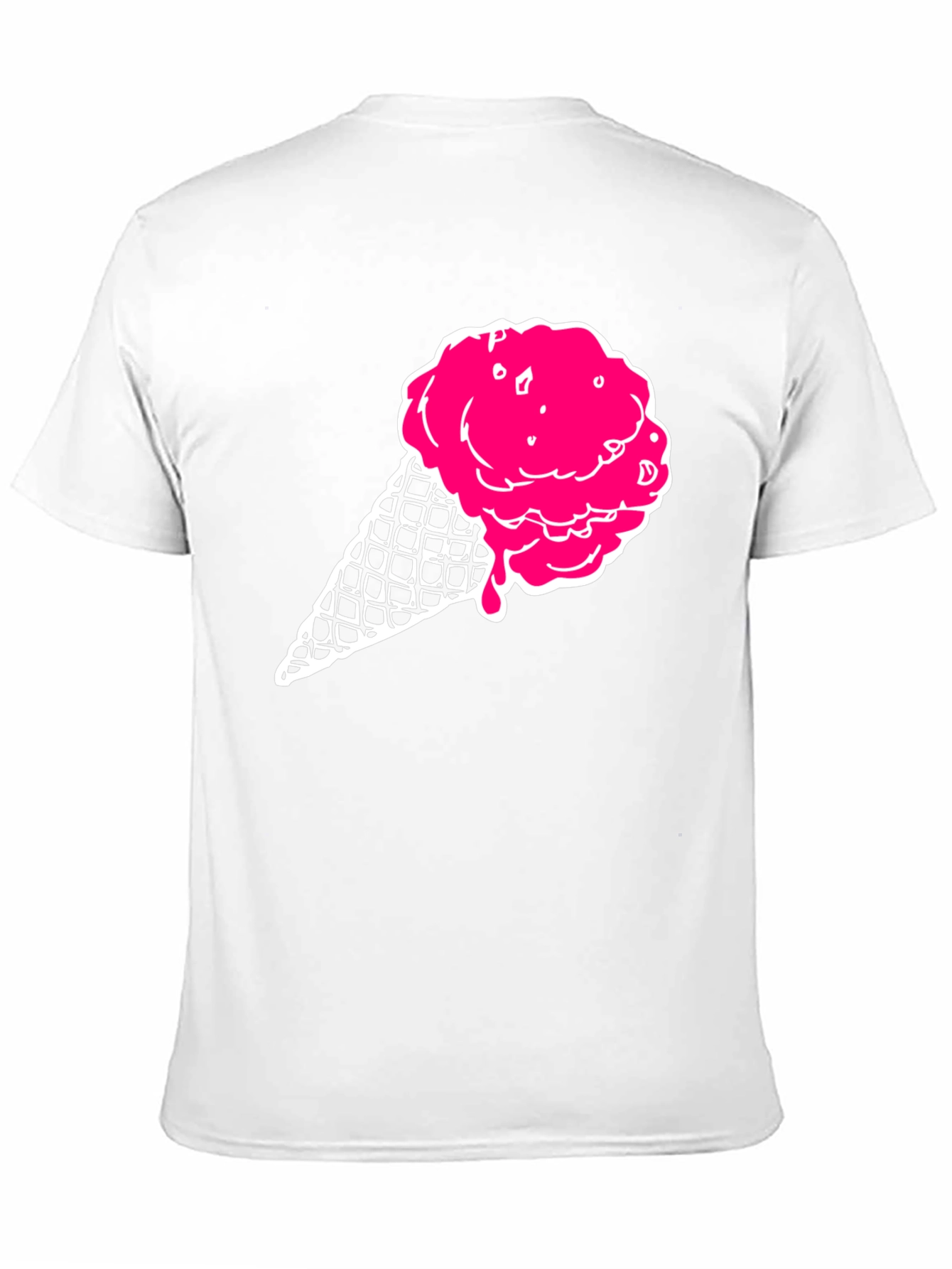 Ice Cream Graphic Tee - Black Cotton T-Shirt