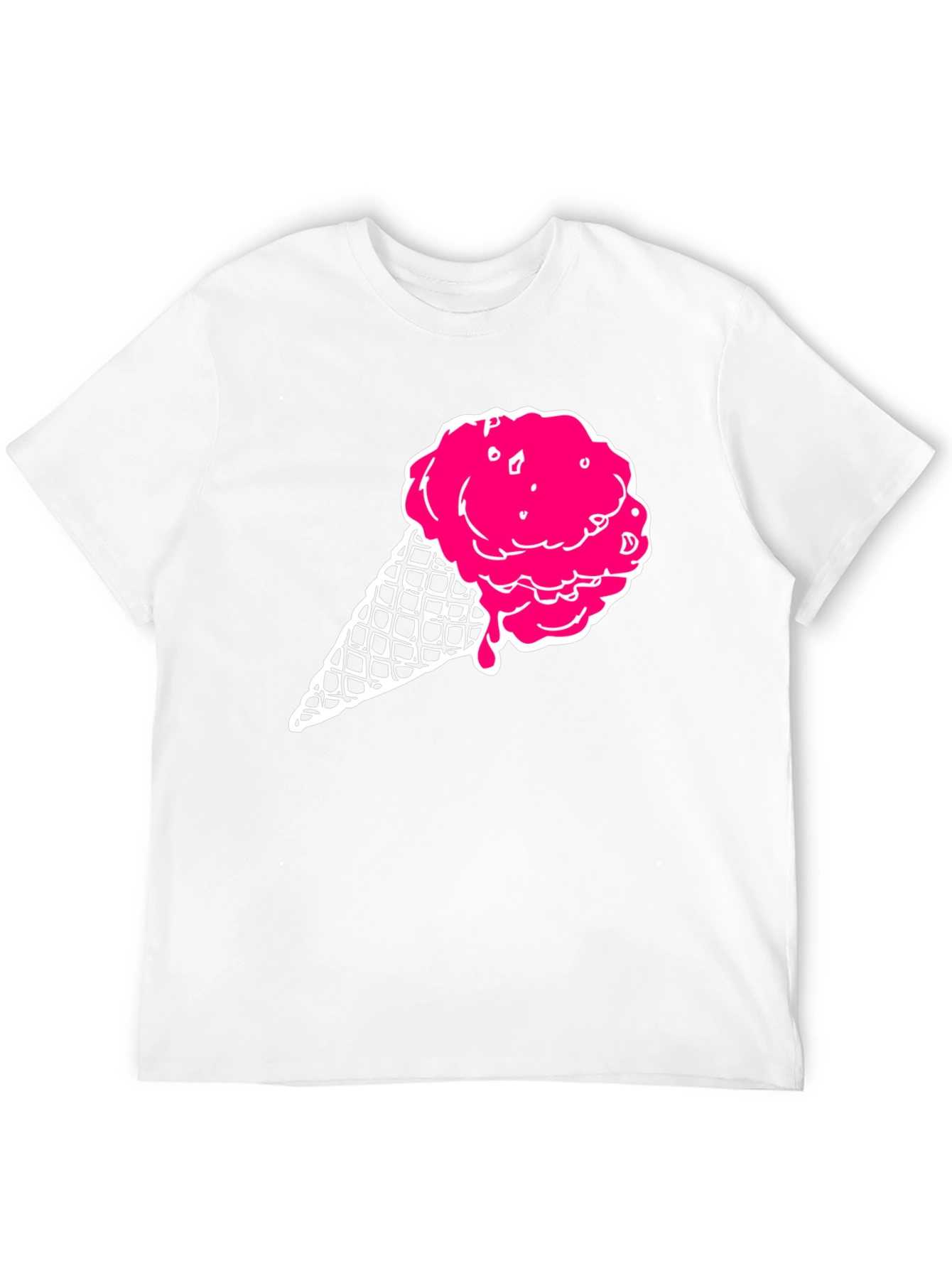 Ice Cream Graphic Tee - Black Cotton T-Shirt