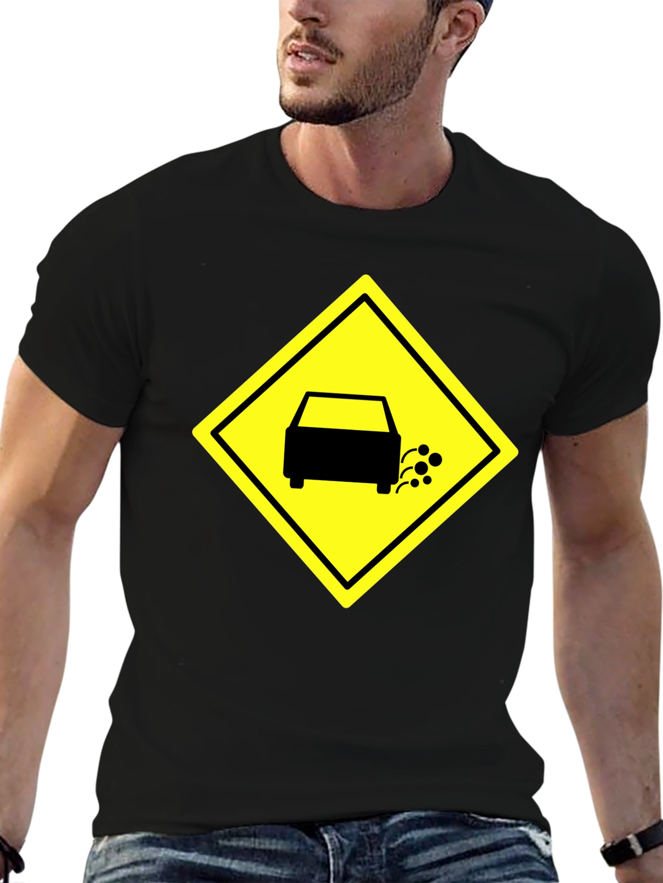 Funny Exhaust Fumes Car Humor Black T-Shirt