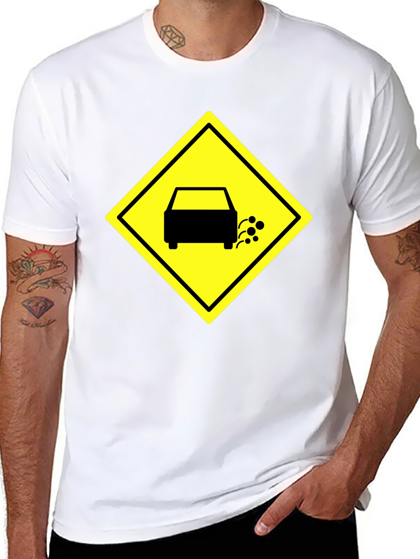 Funny Exhaust Fumes Car Humor Black T-Shirt