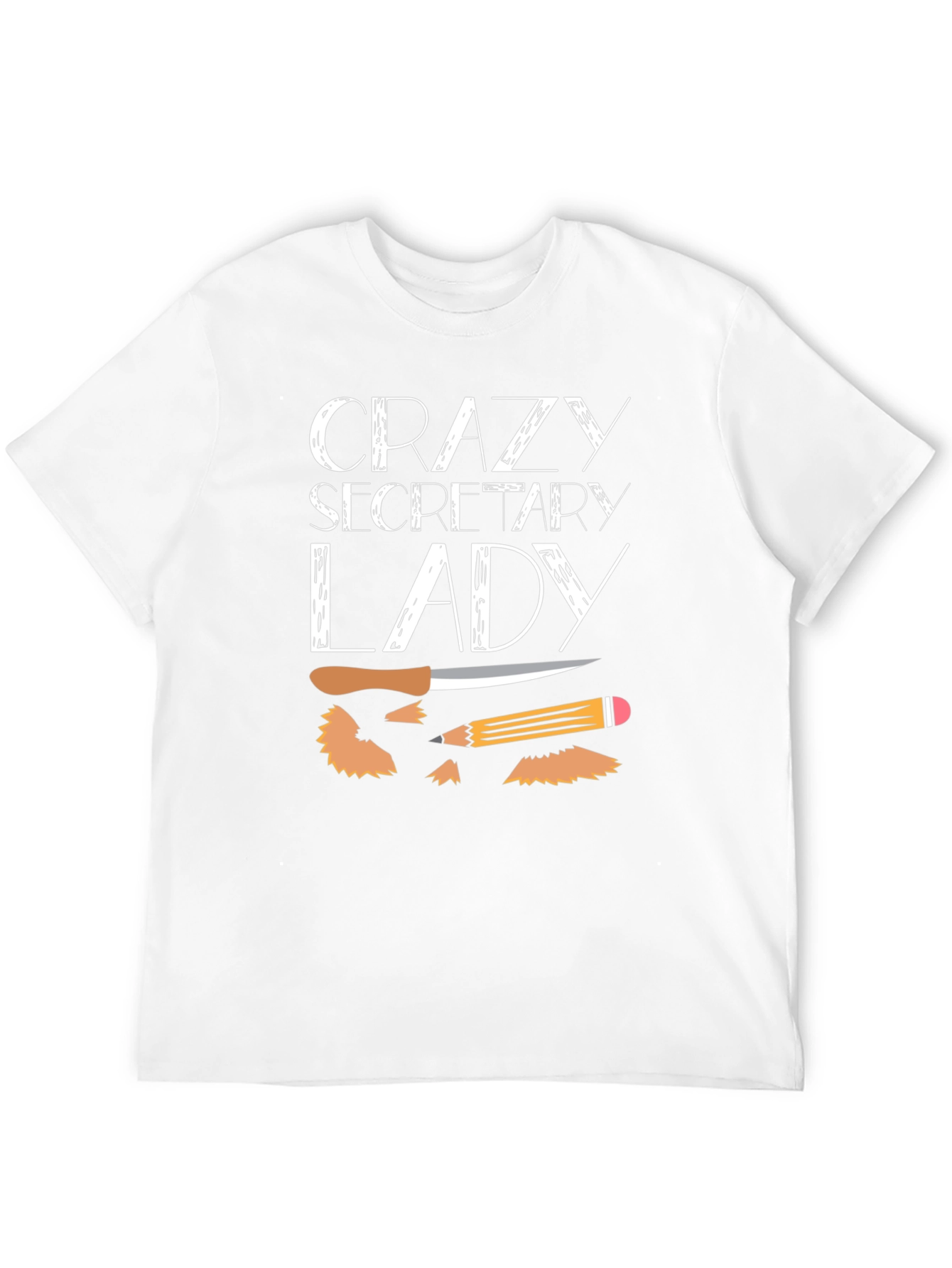 Crazy Secretary Lady Graphic T-Shirt