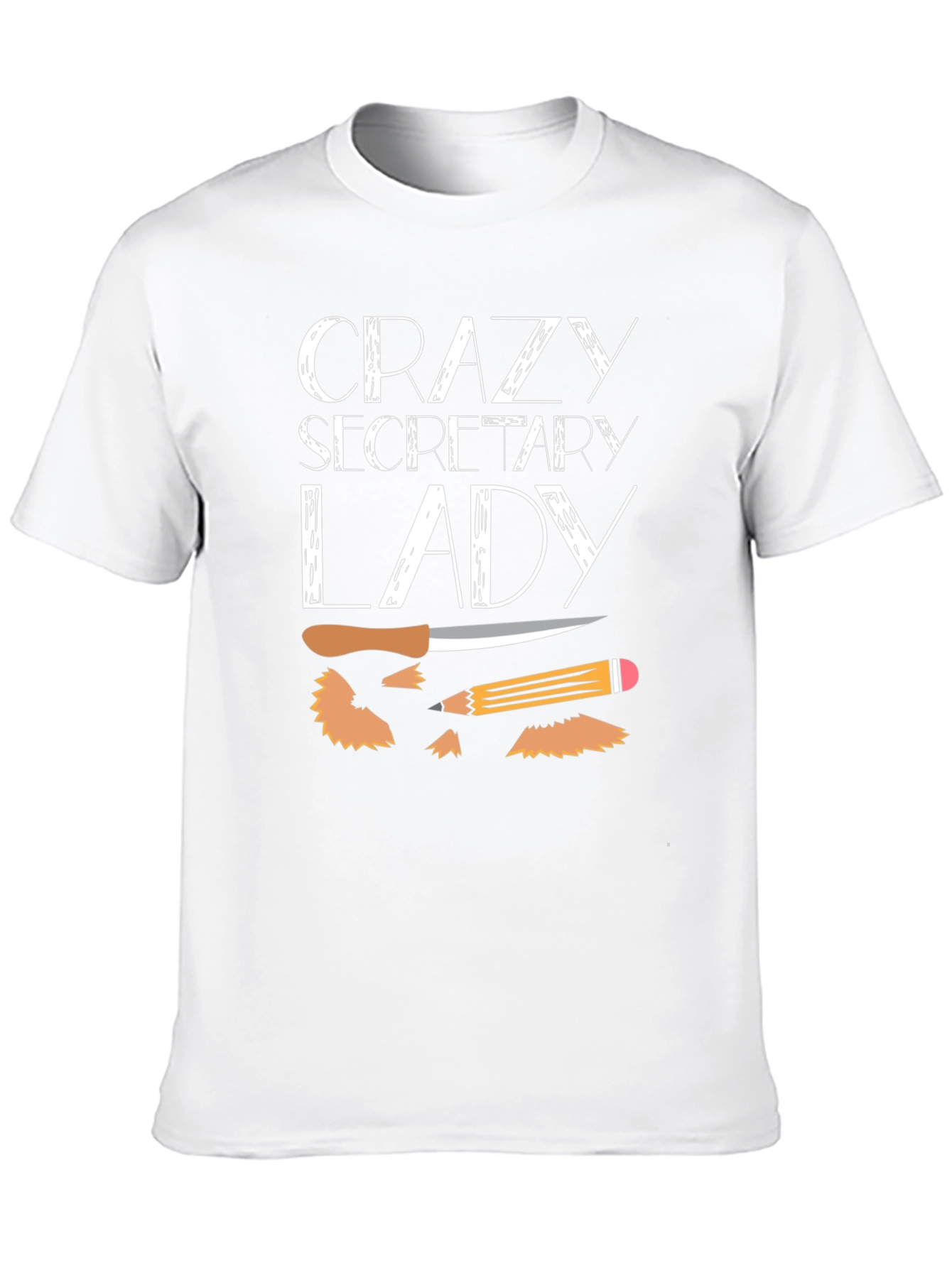 Crazy Secretary Lady Graphic T-Shirt