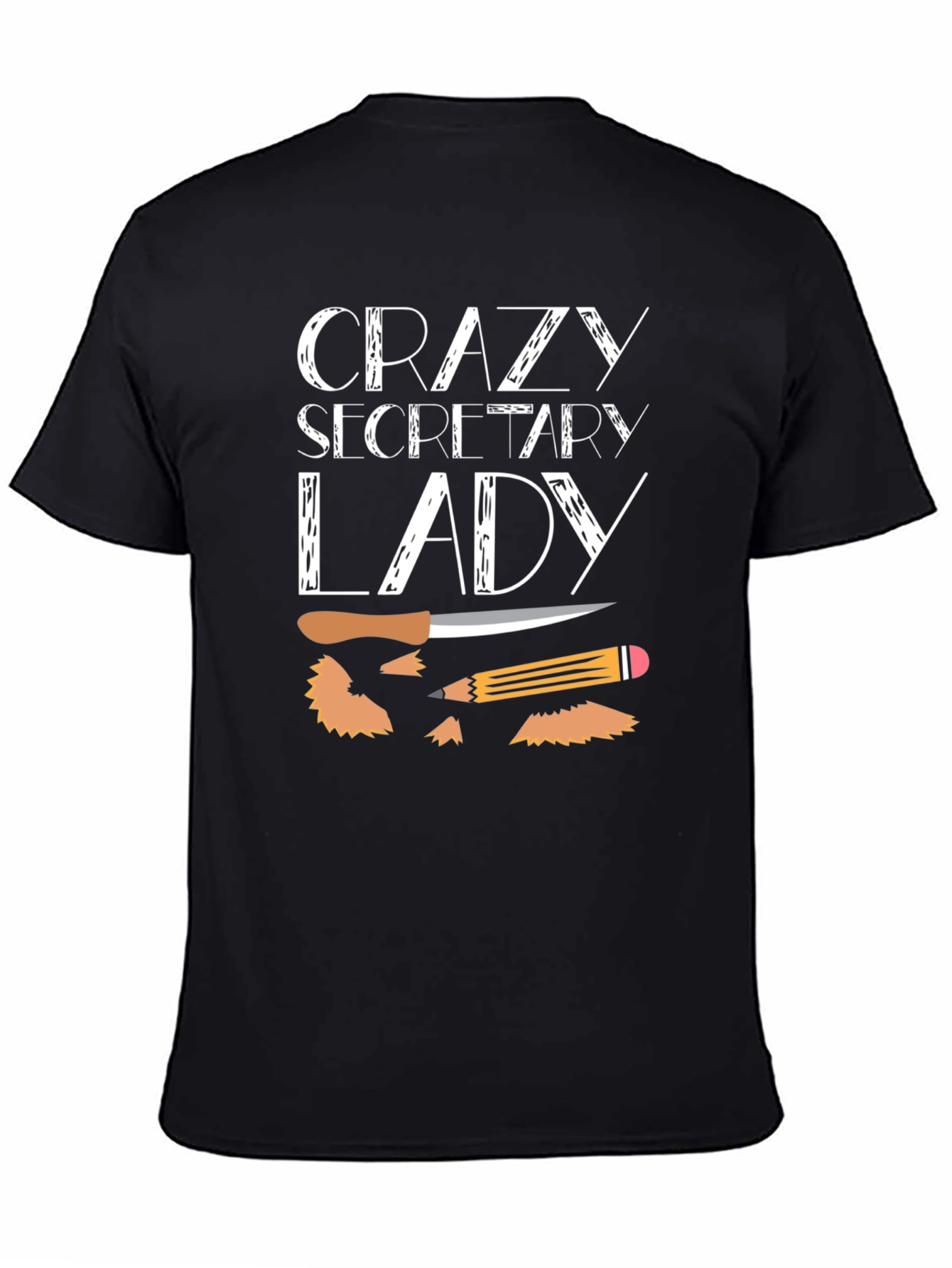 Crazy Secretary Lady Graphic T-Shirt