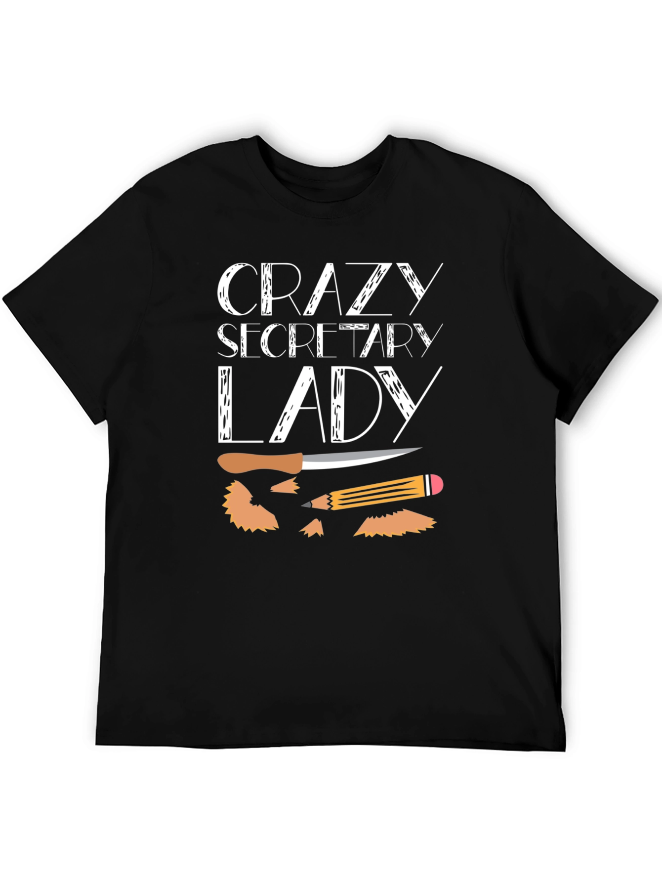 Crazy Secretary Lady Graphic T-Shirt