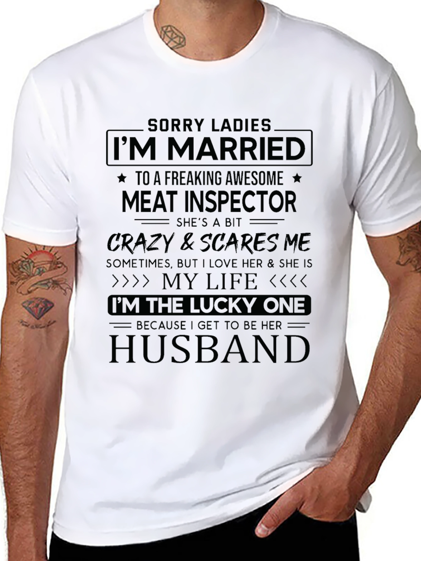 Funny Married to a Meat Inspector T-Shirt