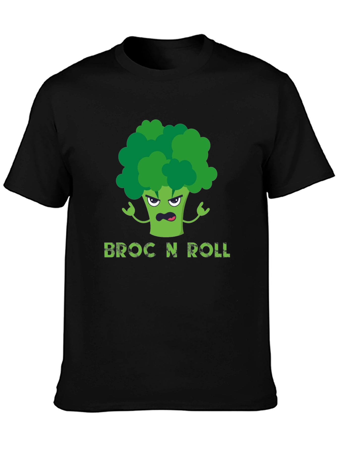 Broc N Roll T-Shirt - Funny Broccoli Graphic Tee