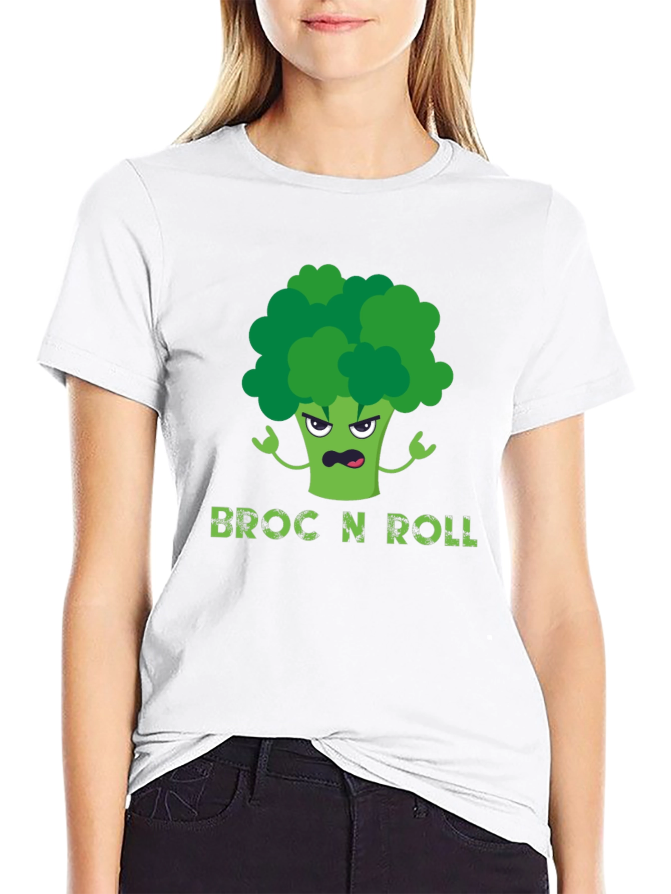 Broc N Roll T-Shirt - Funny Broccoli Graphic Tee