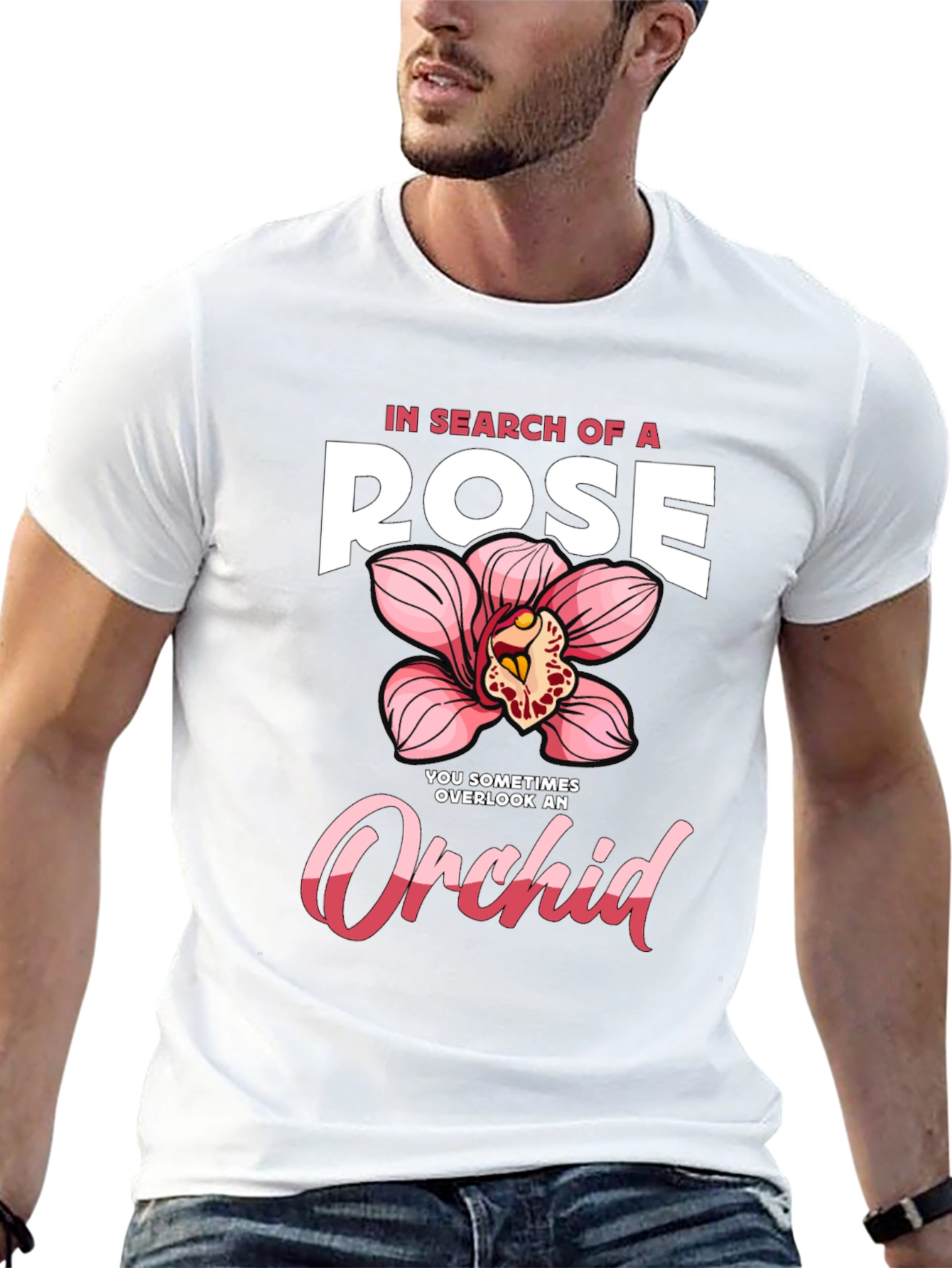 In Search of a Rose Orchid Graphic T-Shirt