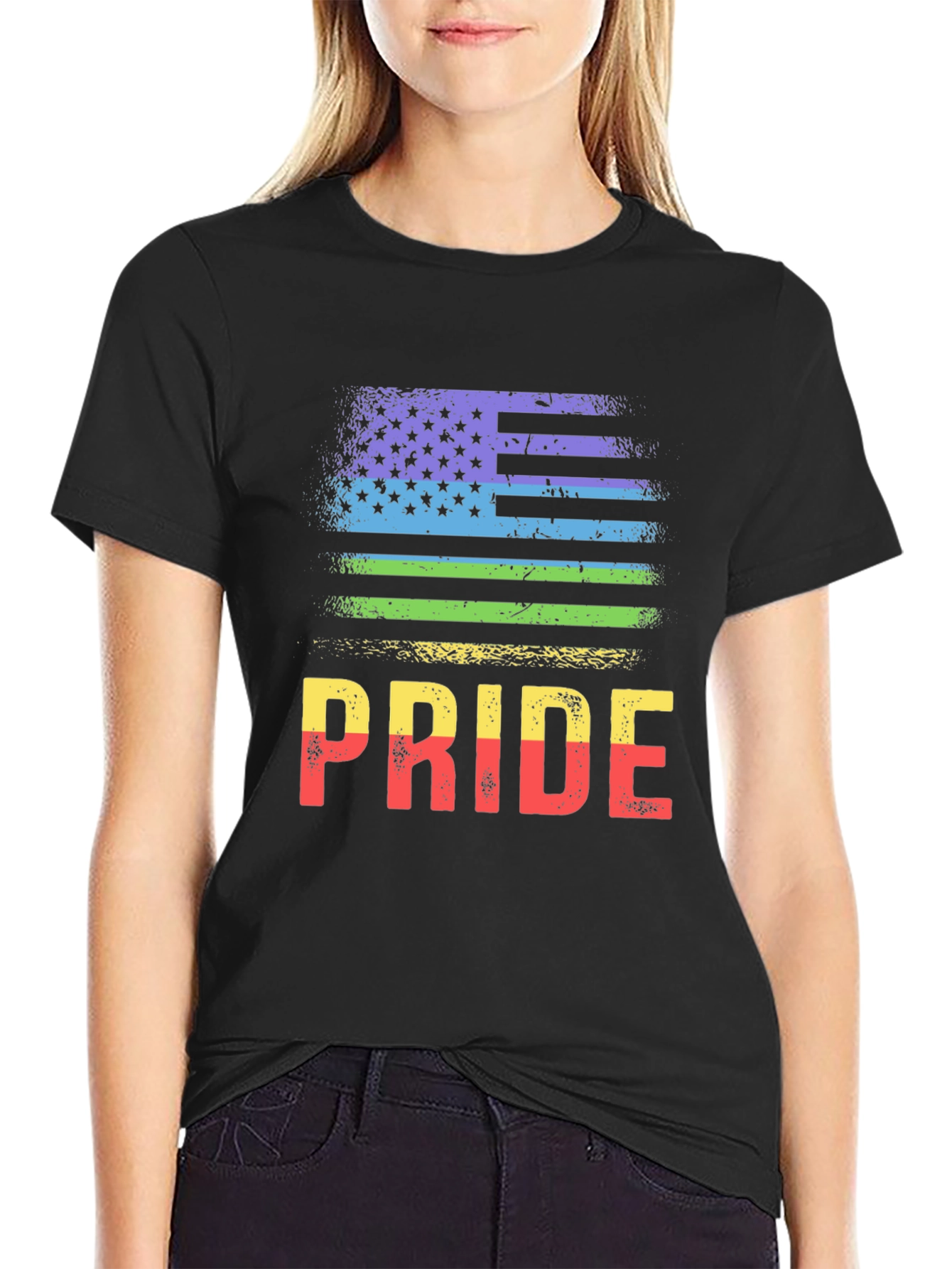 Pride Flag T-Shirt - LGBTQ+ Rainbow Tee