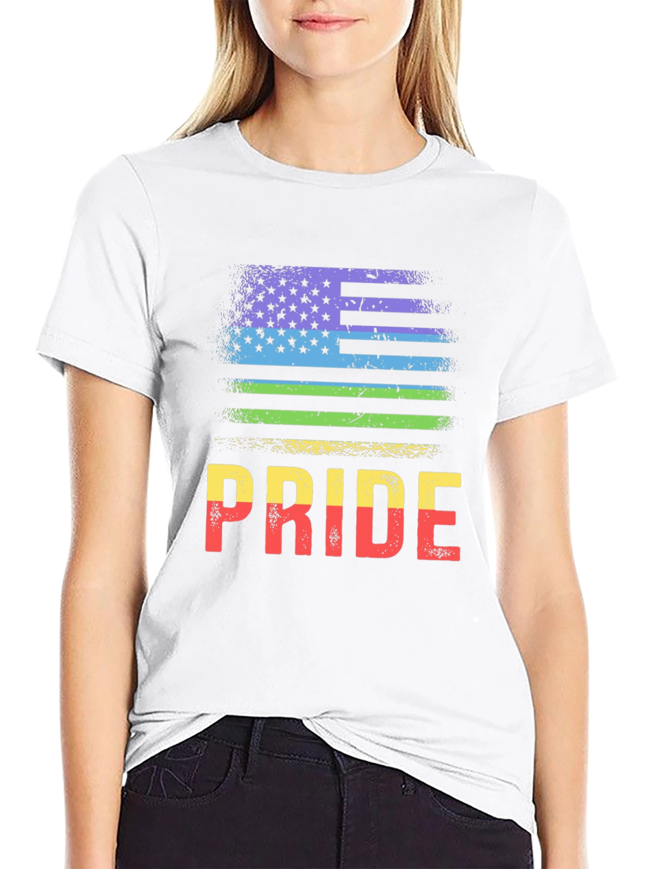 Pride Flag T-Shirt - LGBTQ+ Rainbow Tee