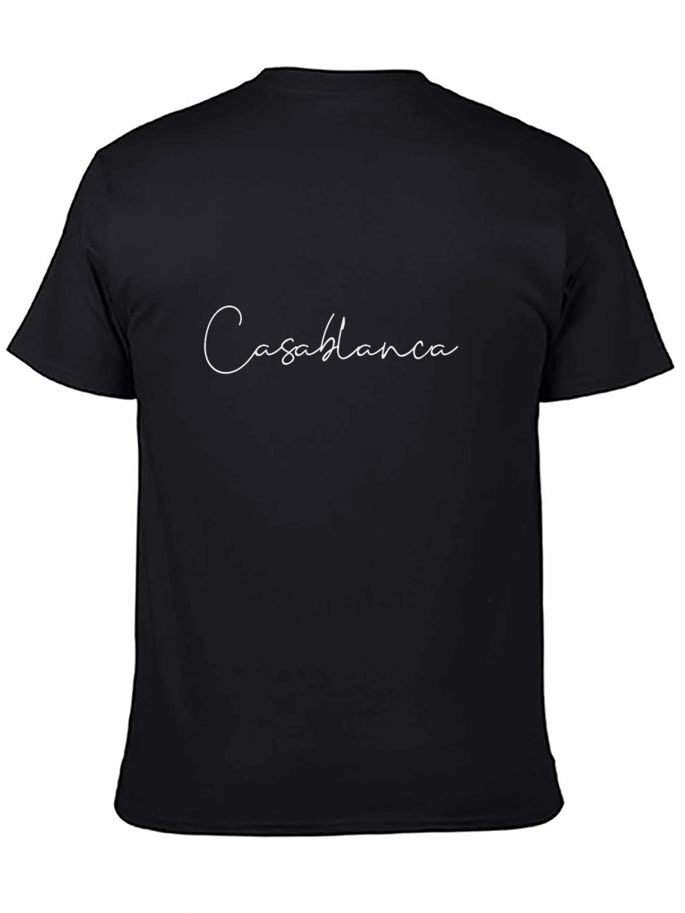 Casablanca Script Tee - Stylish Black T-Shirt