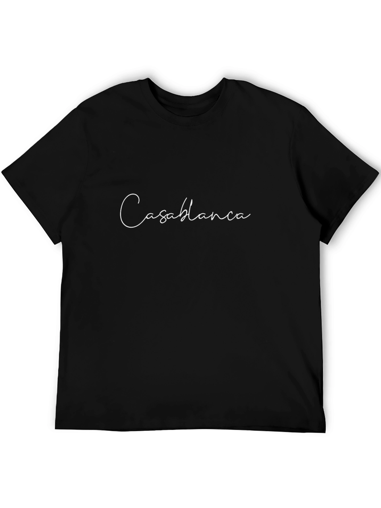 Casablanca Script Tee - Stylish Black T-Shirt