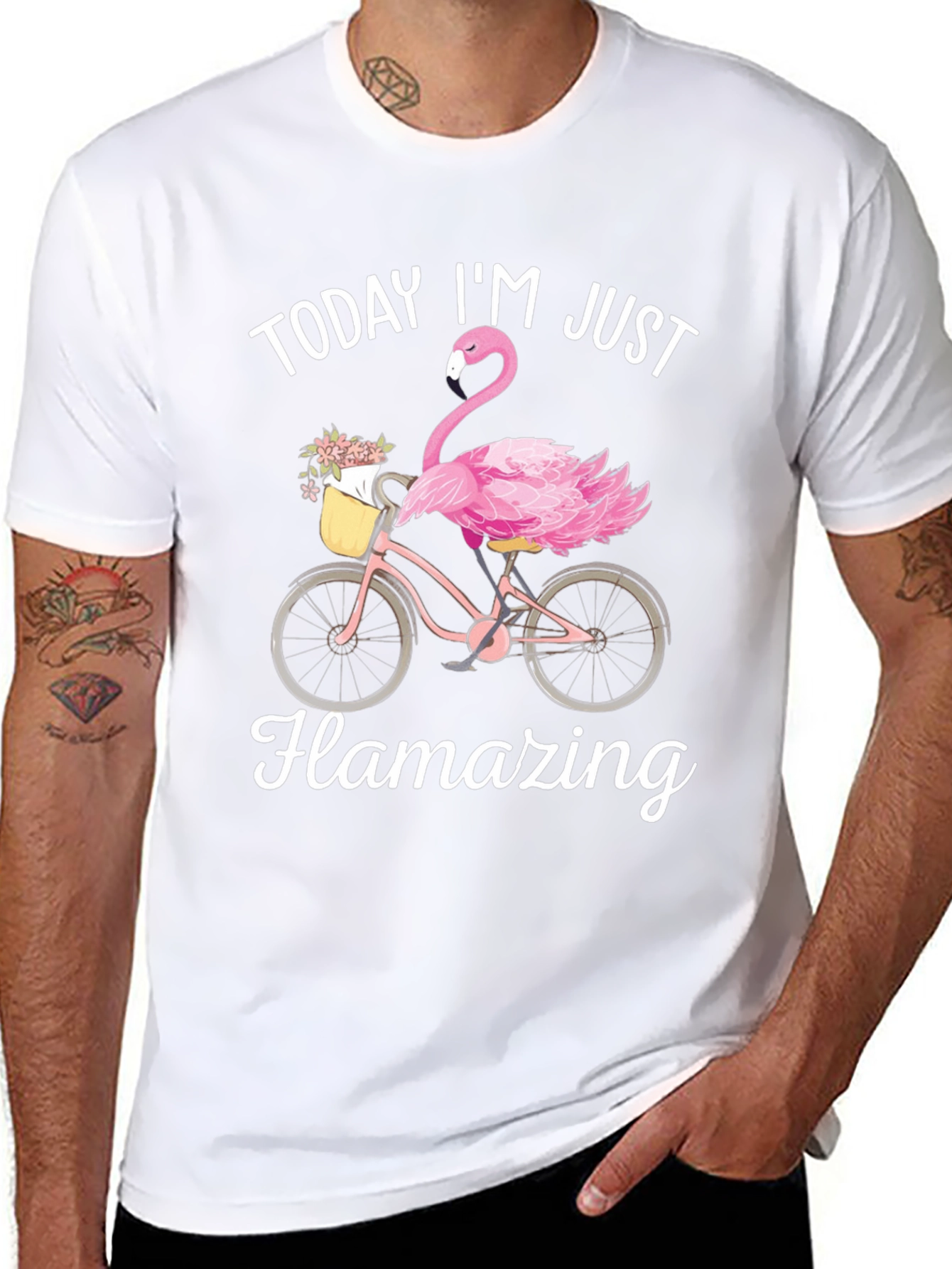 Flamazing T-Shirt - Flamingo Bike Design