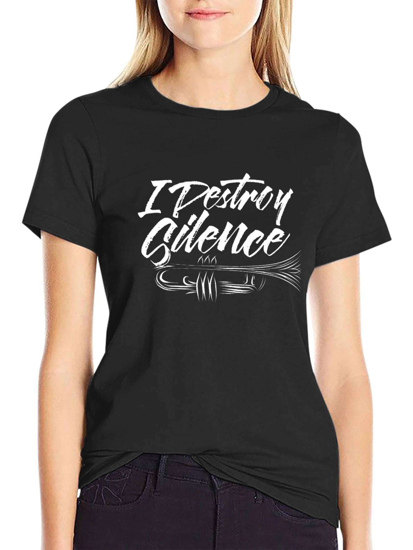I Destroy Silence Trumpet Graphic T-Shirt