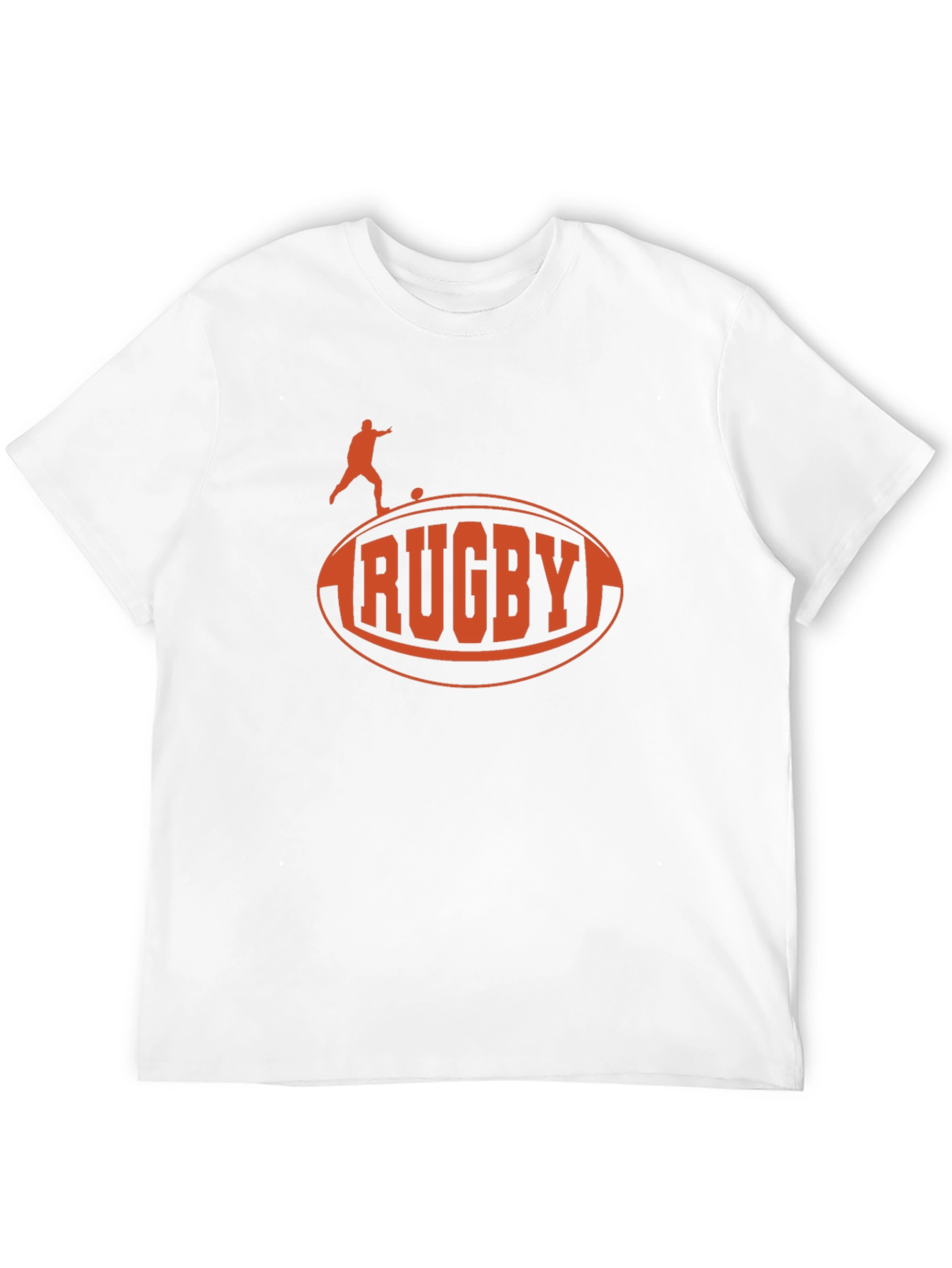Rugby Graphic Tee - Black Cotton T-Shirt