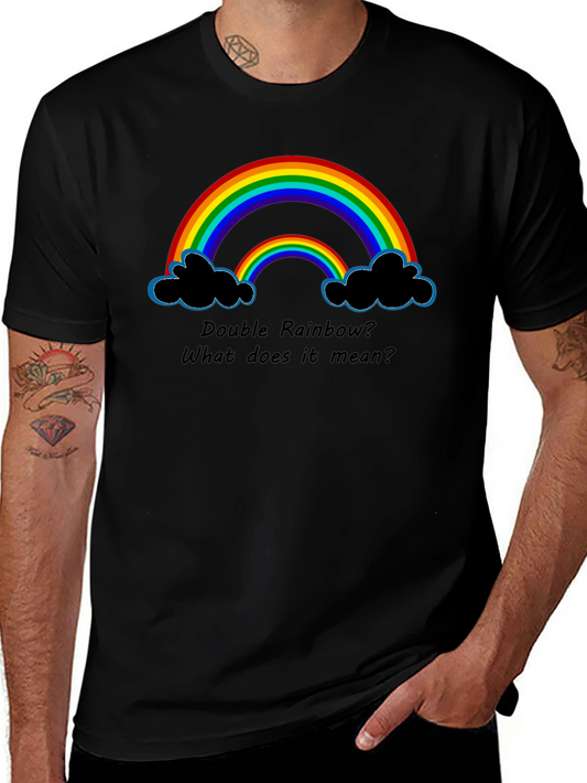 Double Rainbow Graphic T-Shirt