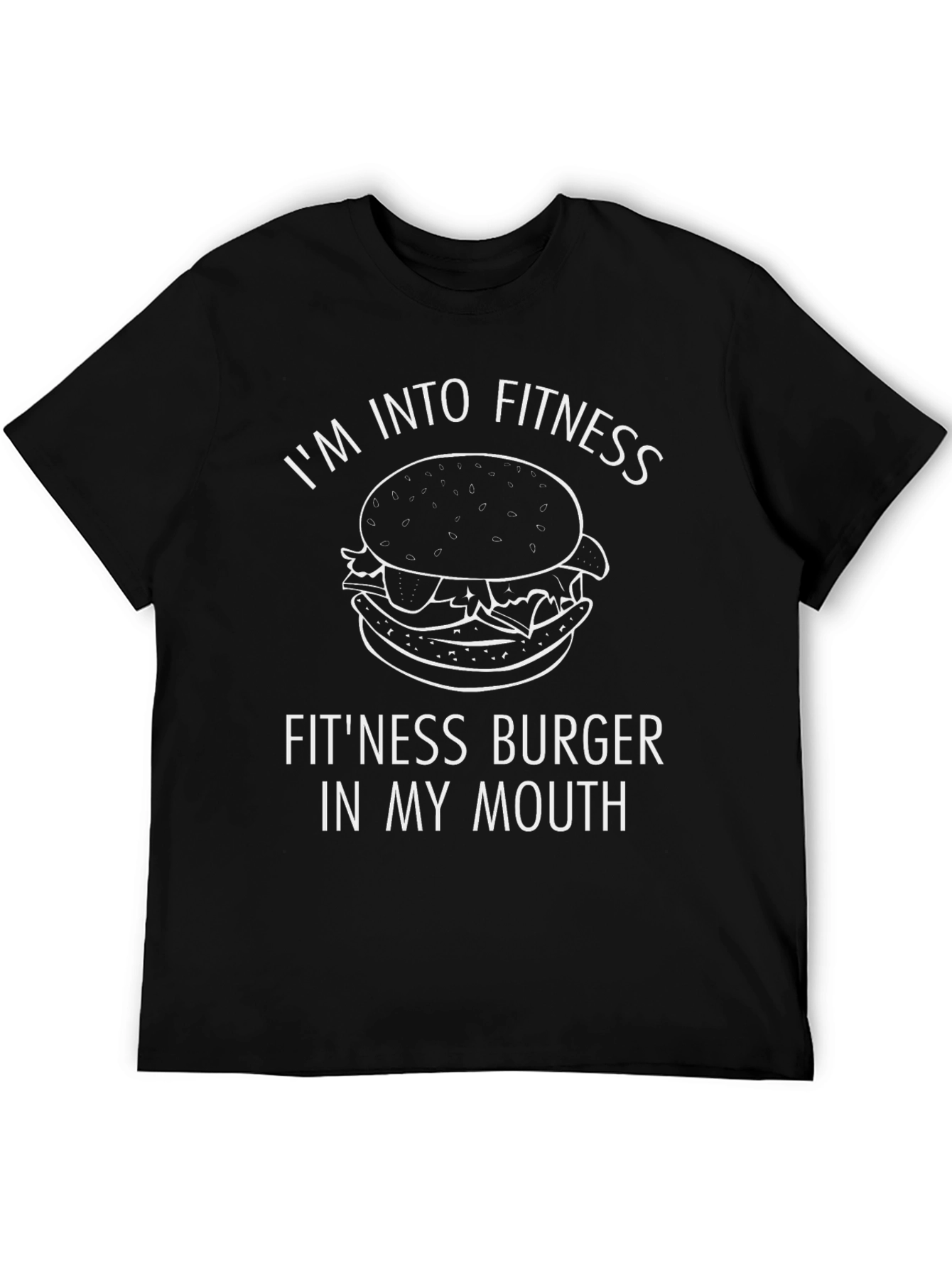 Funny Fitness Burger Graphic T-Shirt
