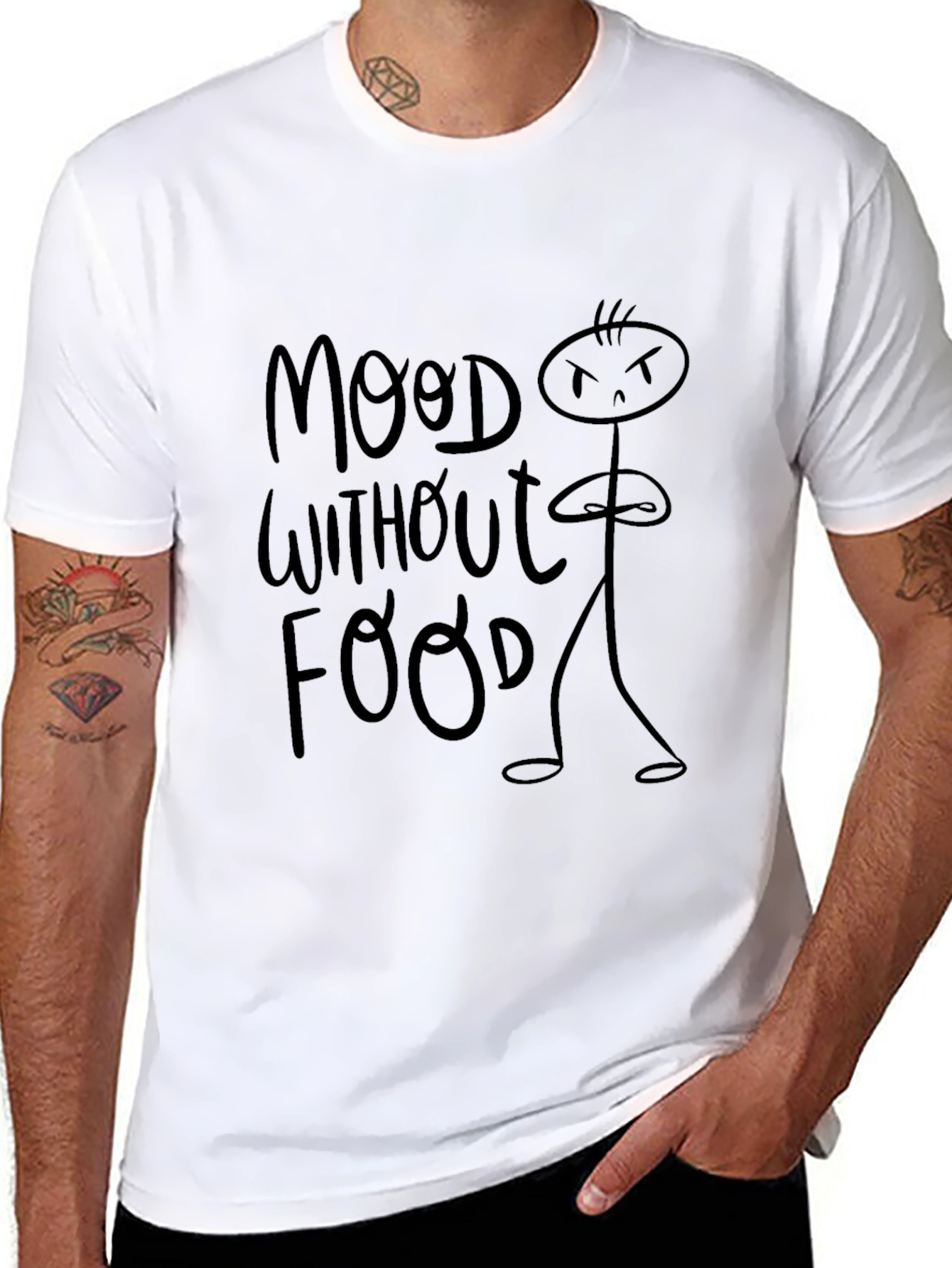Mood Without Food Black Graphic Tee